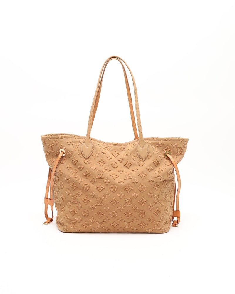 Louis Vuitton Monogram Denim Stone Neverfull MM Tote Bag