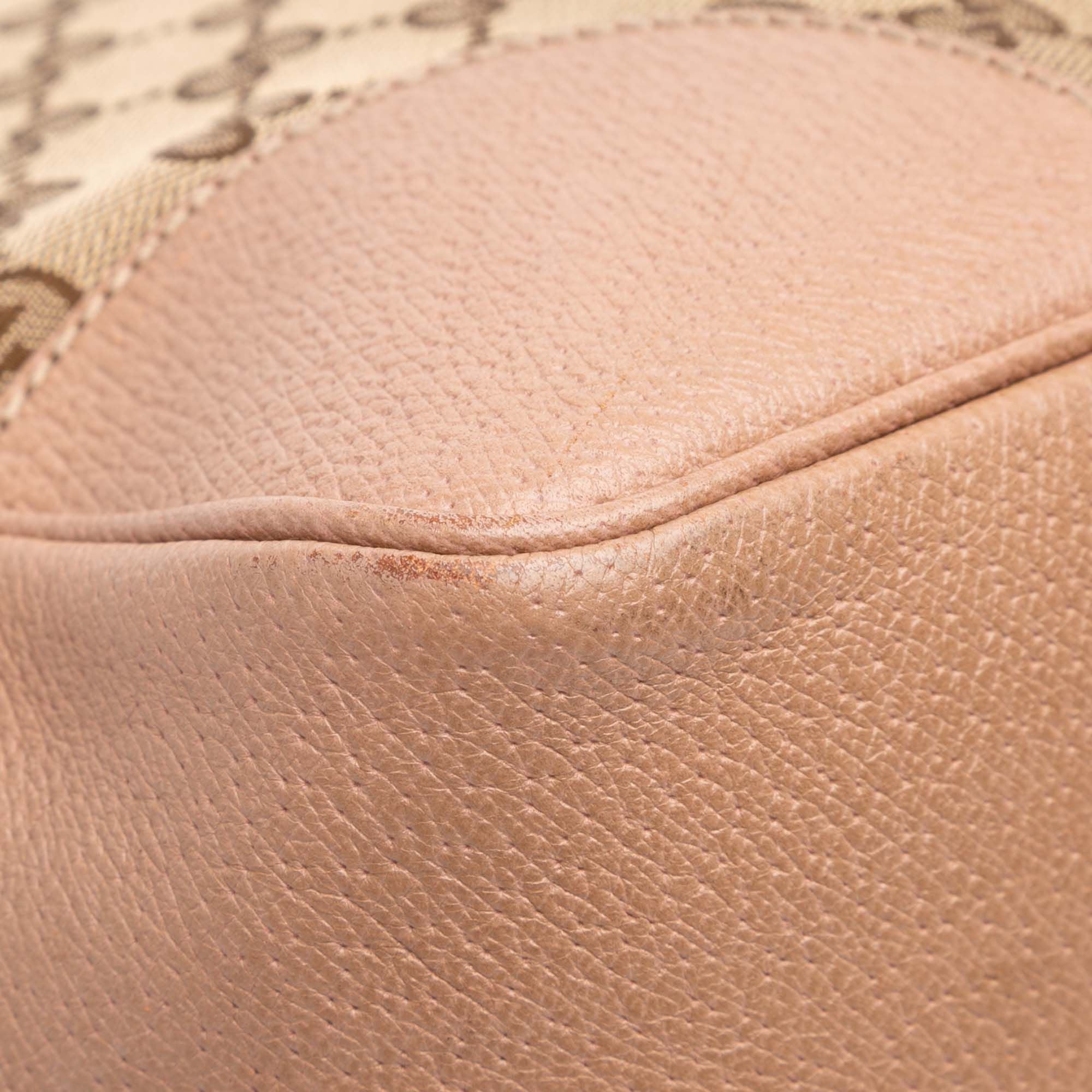 Gucci GG Canvas And Leather Bree Tote Pink