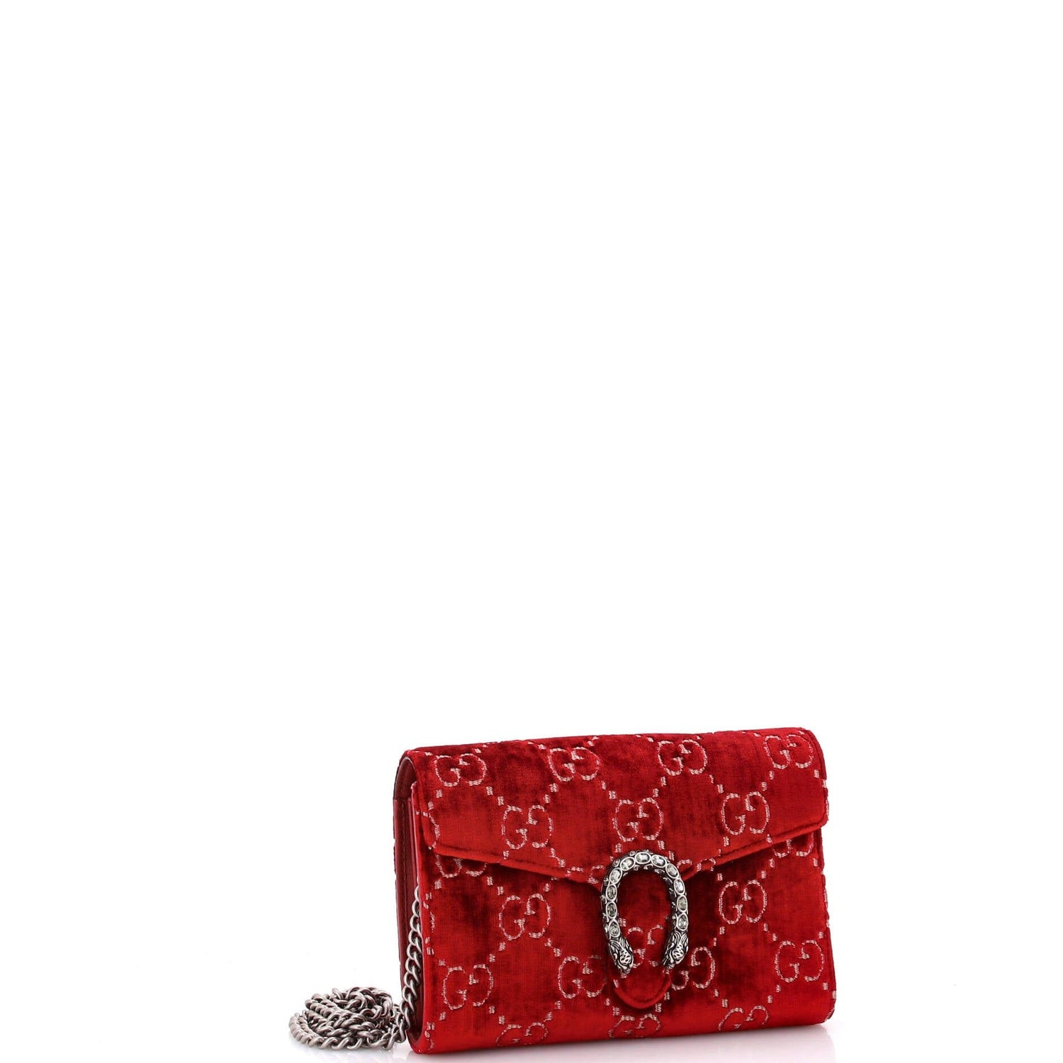 Gucci Dionysus Chain Wallet Gg Velvet Small