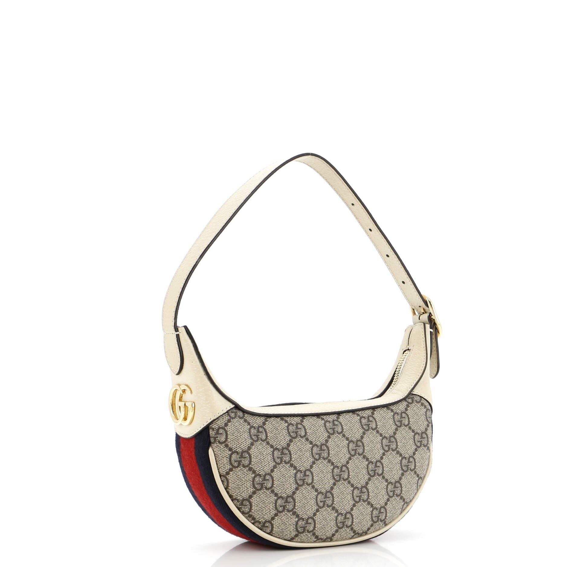 Gucci Ophidia Zip Hobo Gg Coated Canvas Mini