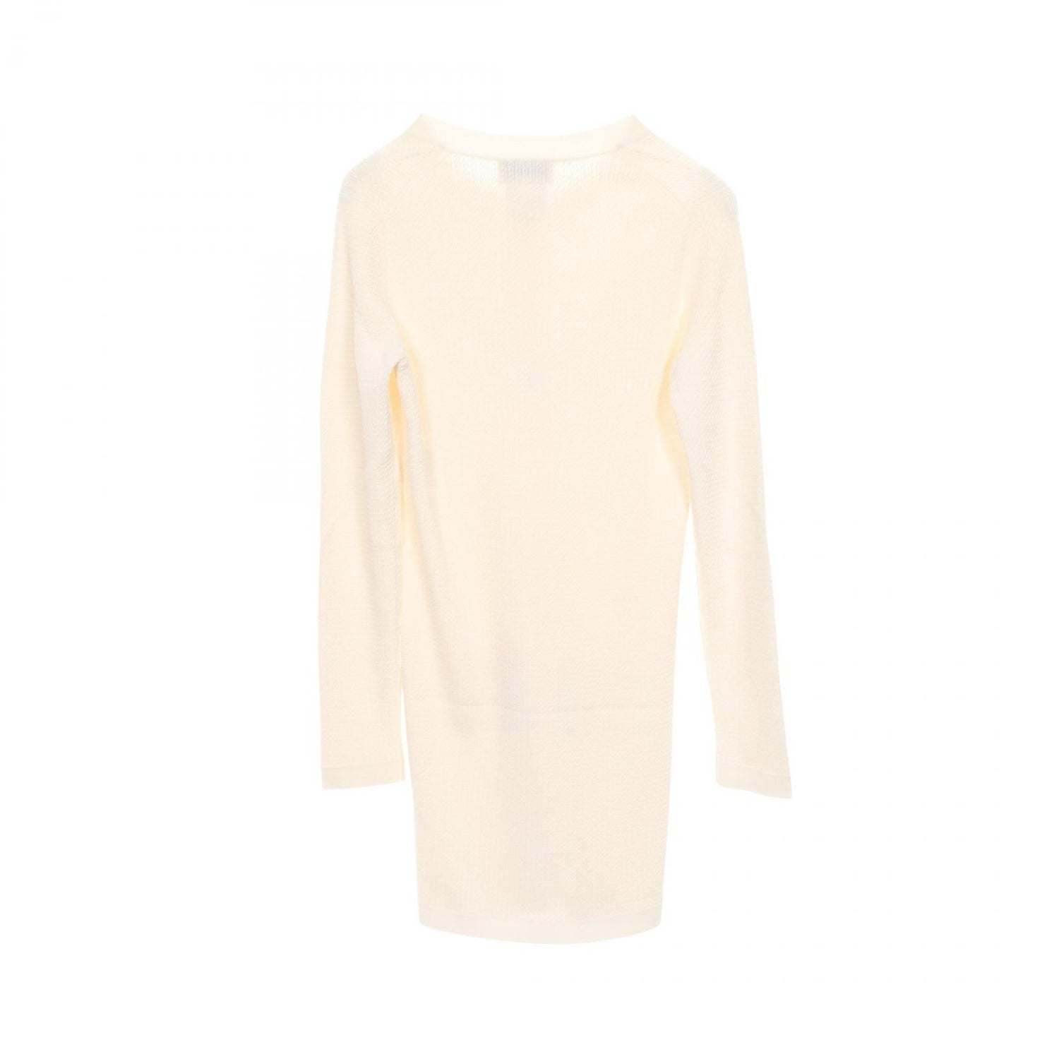 Chanel White Coco Mark Button Cardigan Cotton Silk P 40367