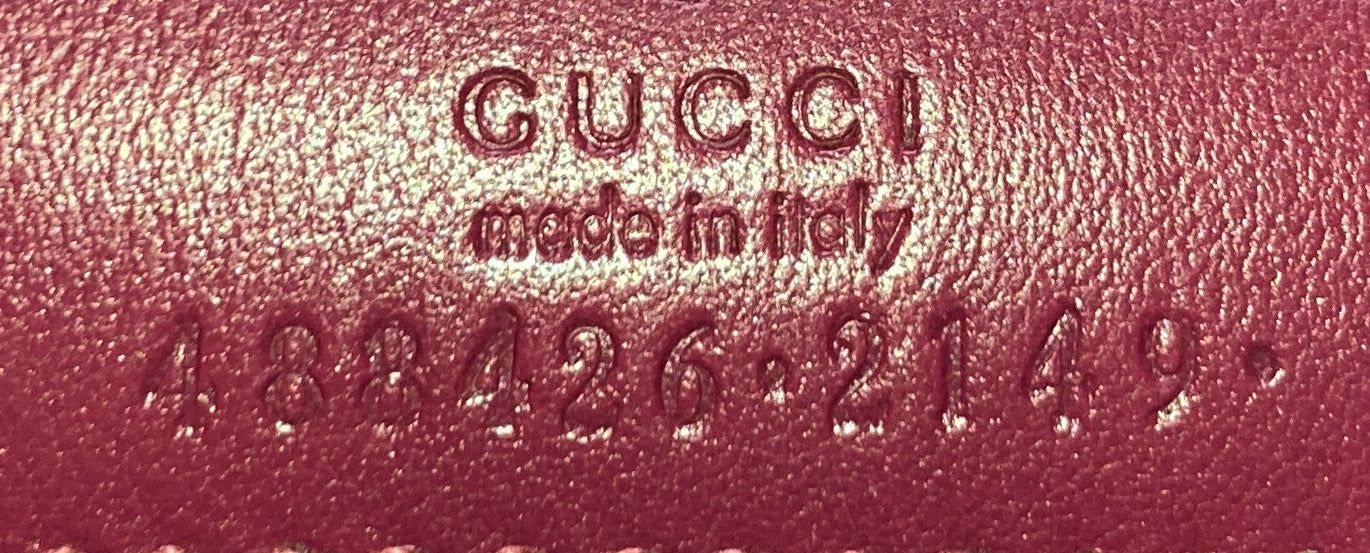 Gucci GG Marmont Chain Flap Bag Embroidered Matelasse Velvet Mini