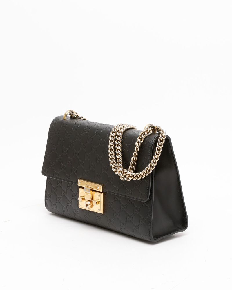 Gucci Medium Guccissima Padlock Bag