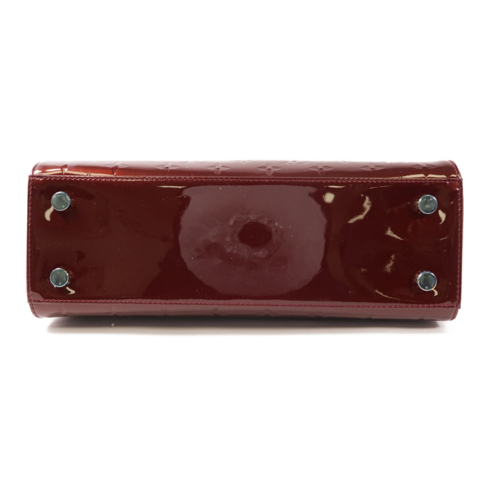 Louis Vuitton Vernis Brea Mm Hand-milled Bag For Shoulder And Back Red/rouge Fauviste Red Wine 2way Shoulder Bag M 91690