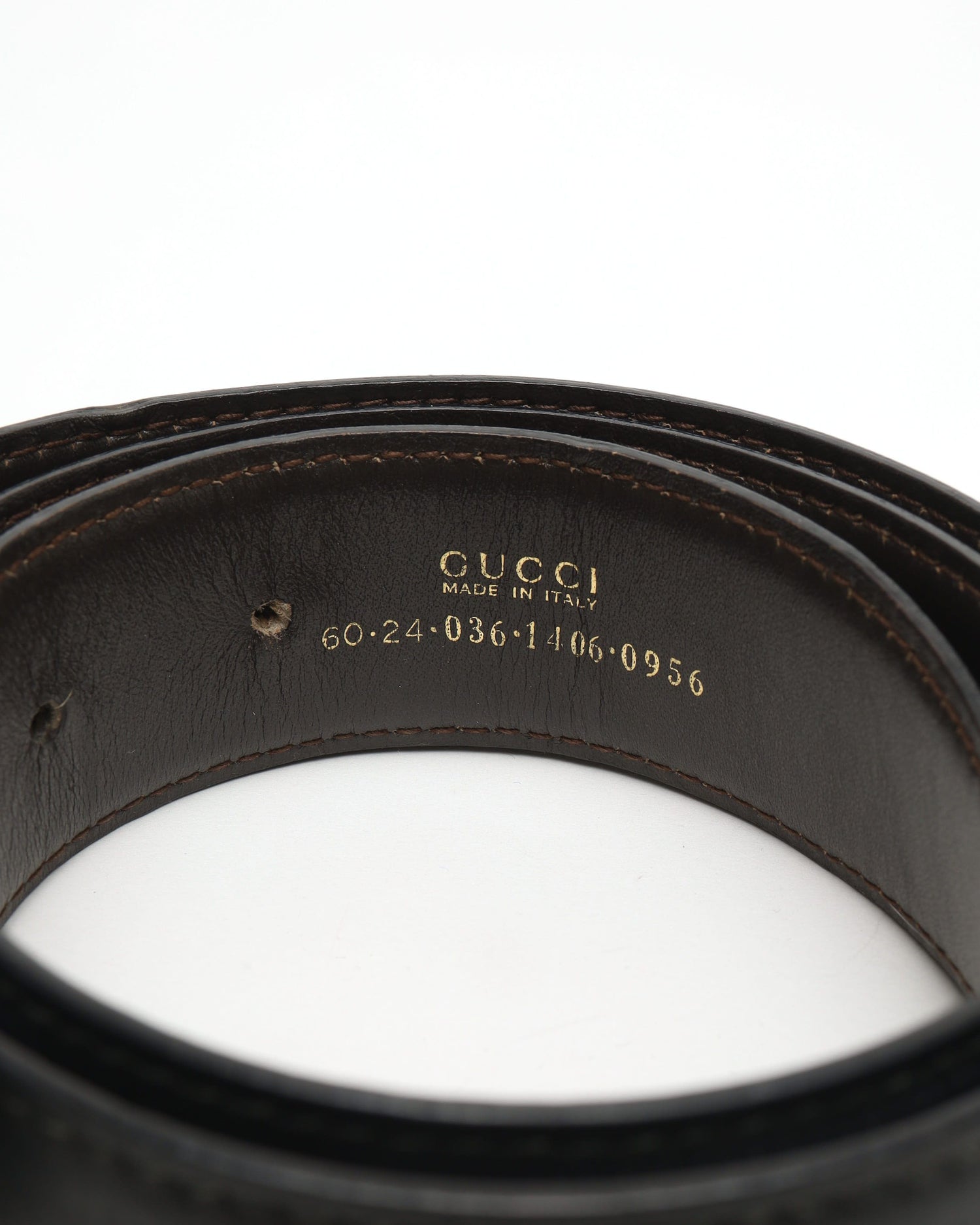 Gucci G Leather Belt