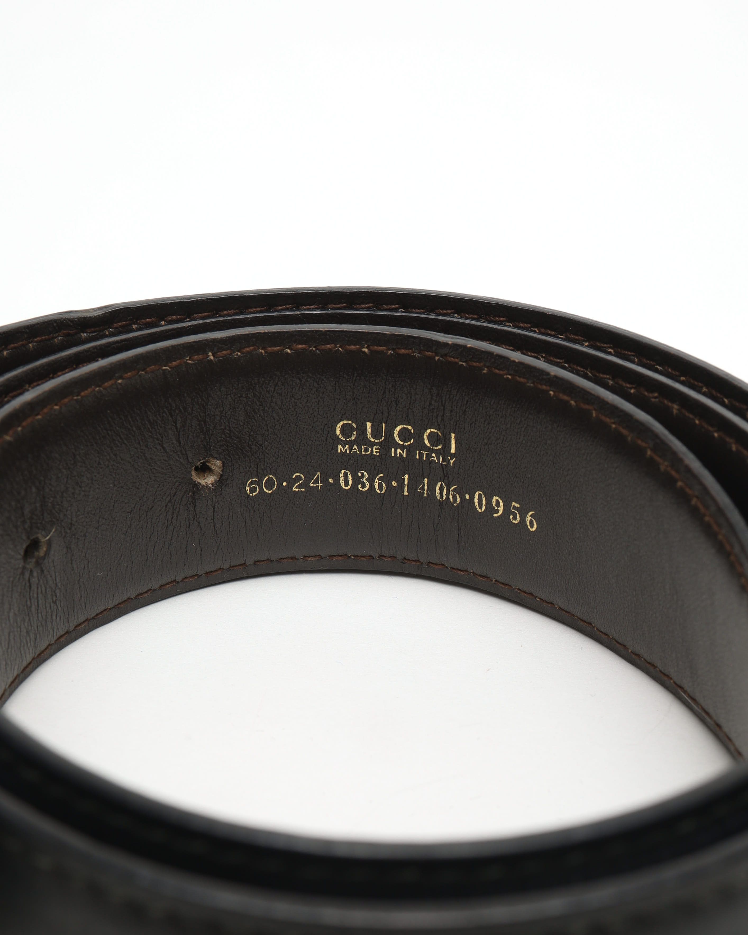 Gucci G Leather Belt