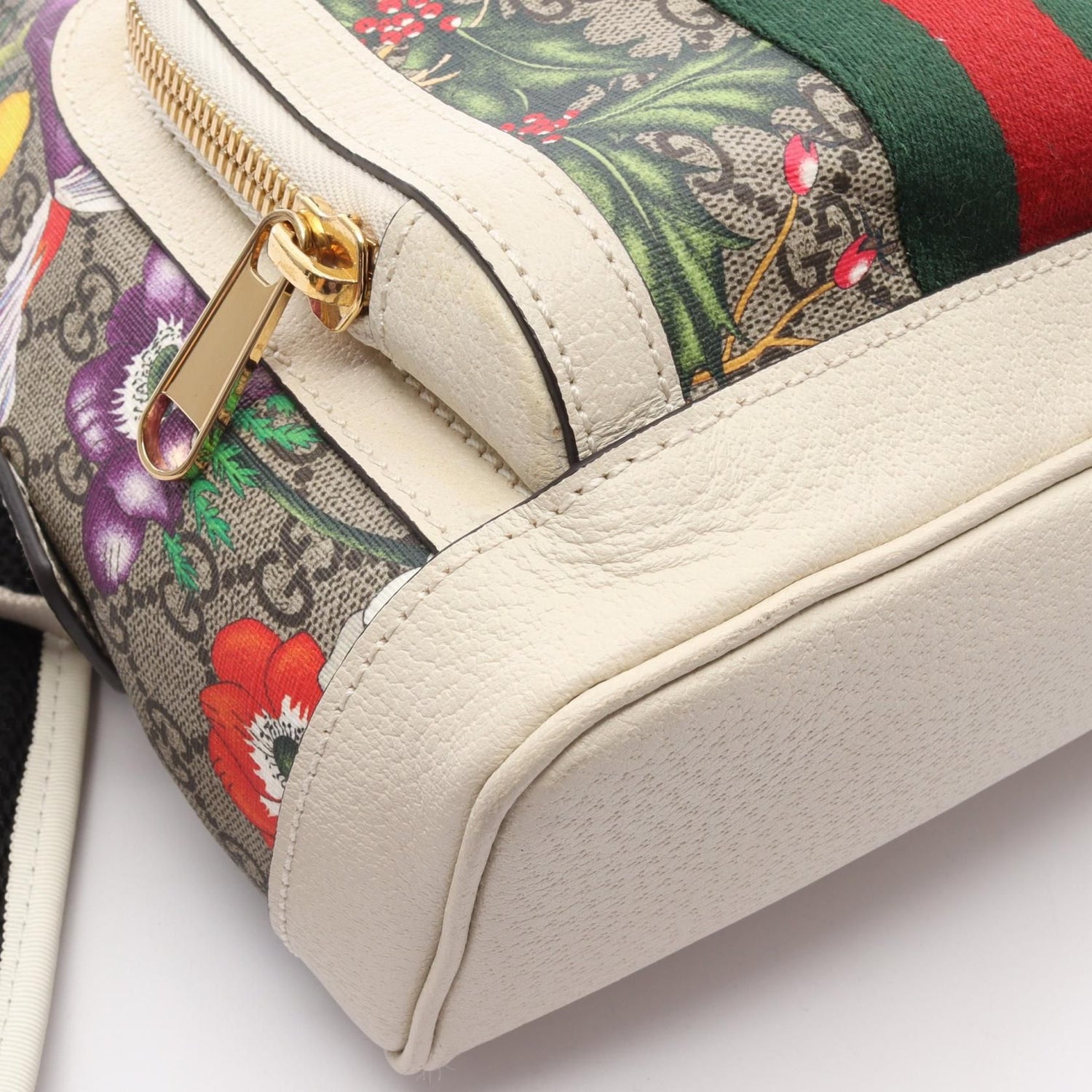Gucci Ophidia Gg Supreme Sherry Line Backpack Backpack Beige White Multicolor Pvc Coated Canvas 547965