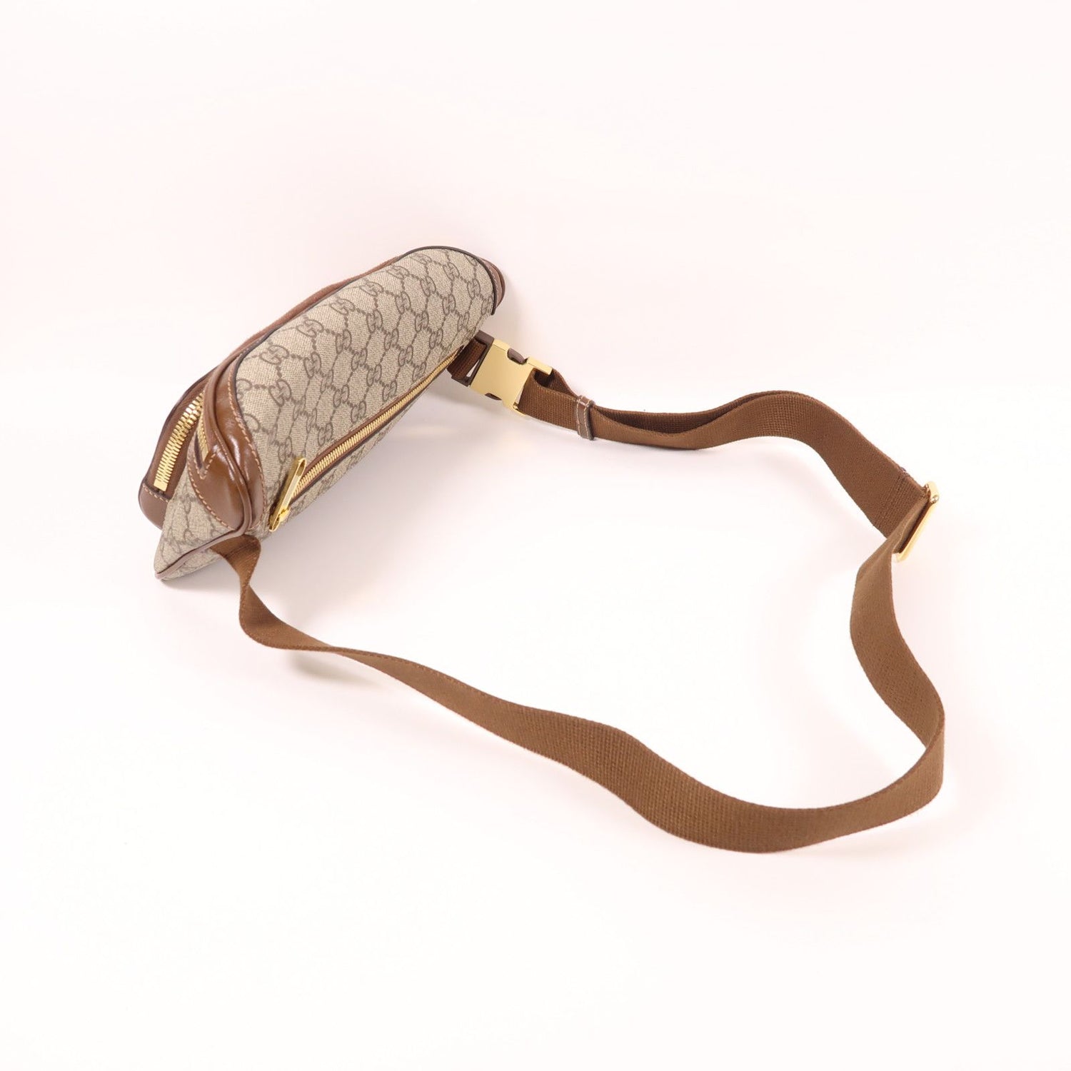 Gucci GG Supreme Monogram Textured Calfskin Retro Interlocking G Belt Bag
