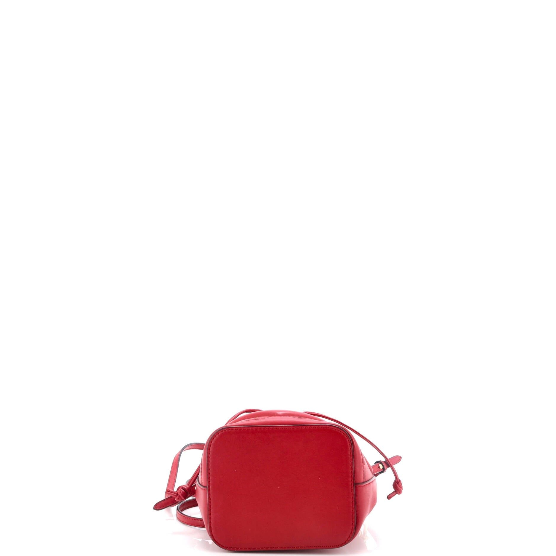 Fendi Monster Mon Tresor Bucket Bag Leather Mini