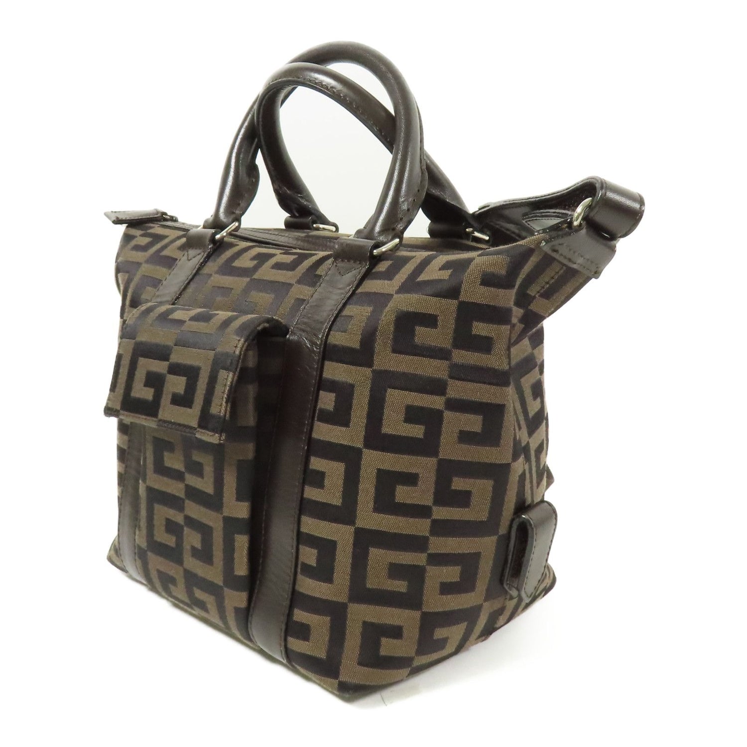 Givenchy Canvas Shoulder Bag Hand-turn Shoulder Bag 2way Shoulder Bag Brown Canvas