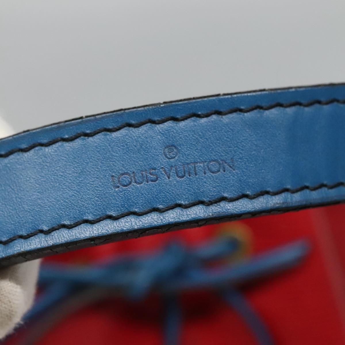 Louis Vuitton Epi Noe Shoulder Bag Bicolor Red Blue M 44084 Lv Auth