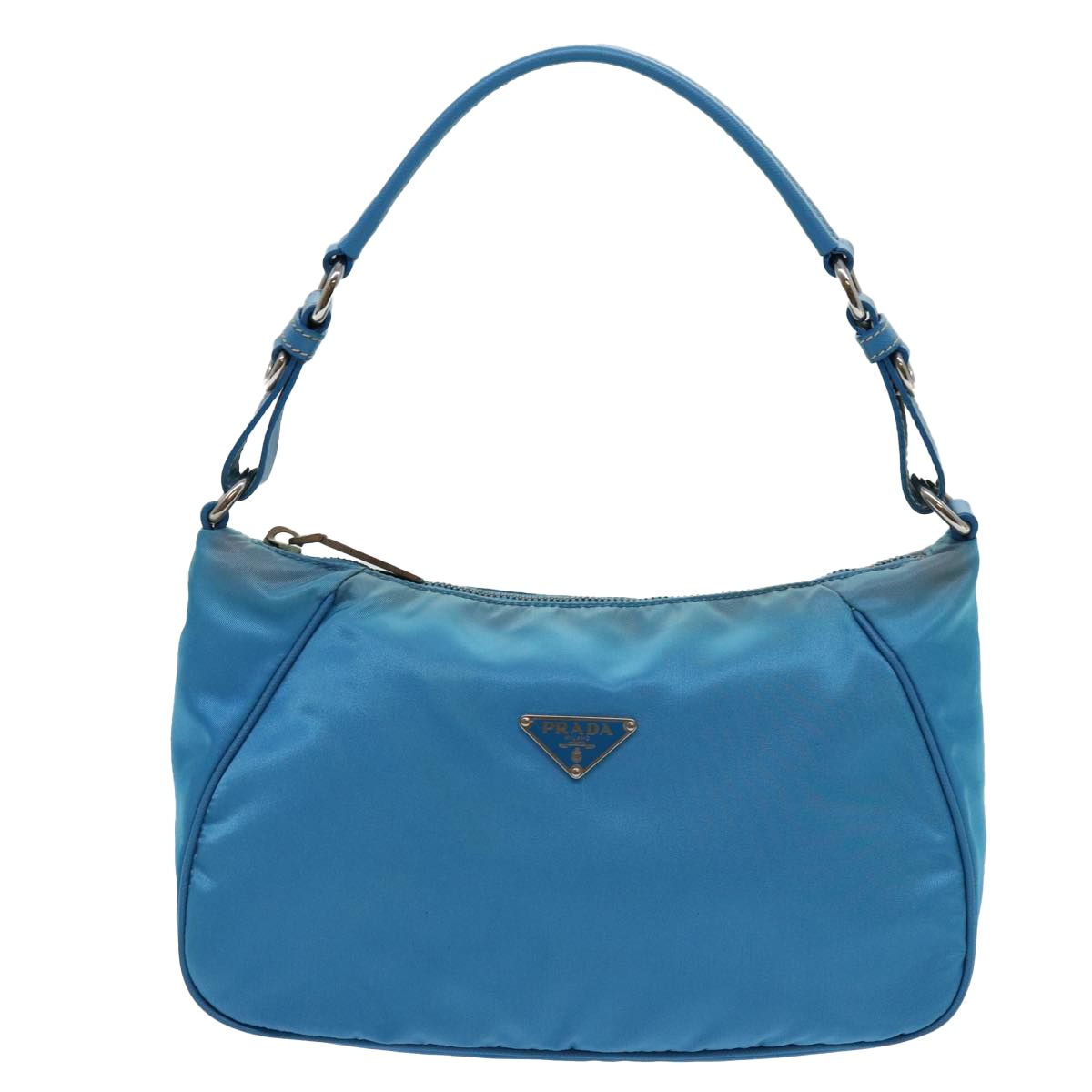 Prada Accessory Pouch Nylon Light Blue Auth