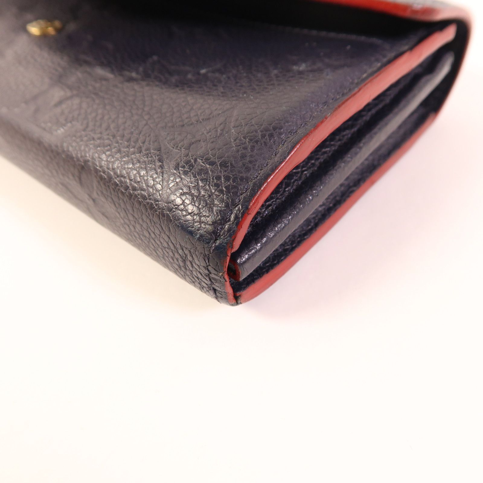 Louis Vuitton Empreinte Sarah Long Wallet Navy Blue Bifoldpurse M 61182