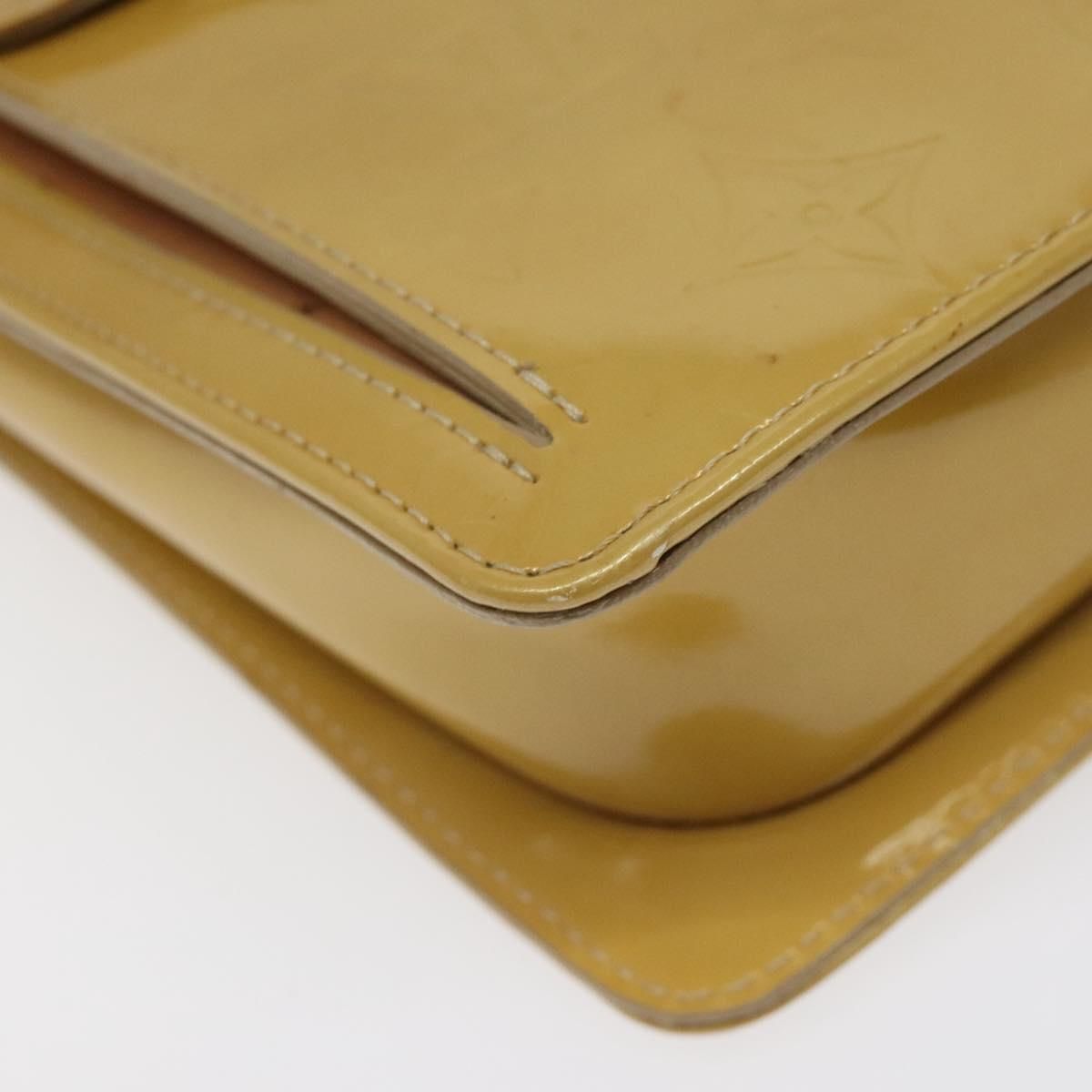 Louis Vuitton Vernis Motto Accessory Pouch Beige M 91136 Lv Auth