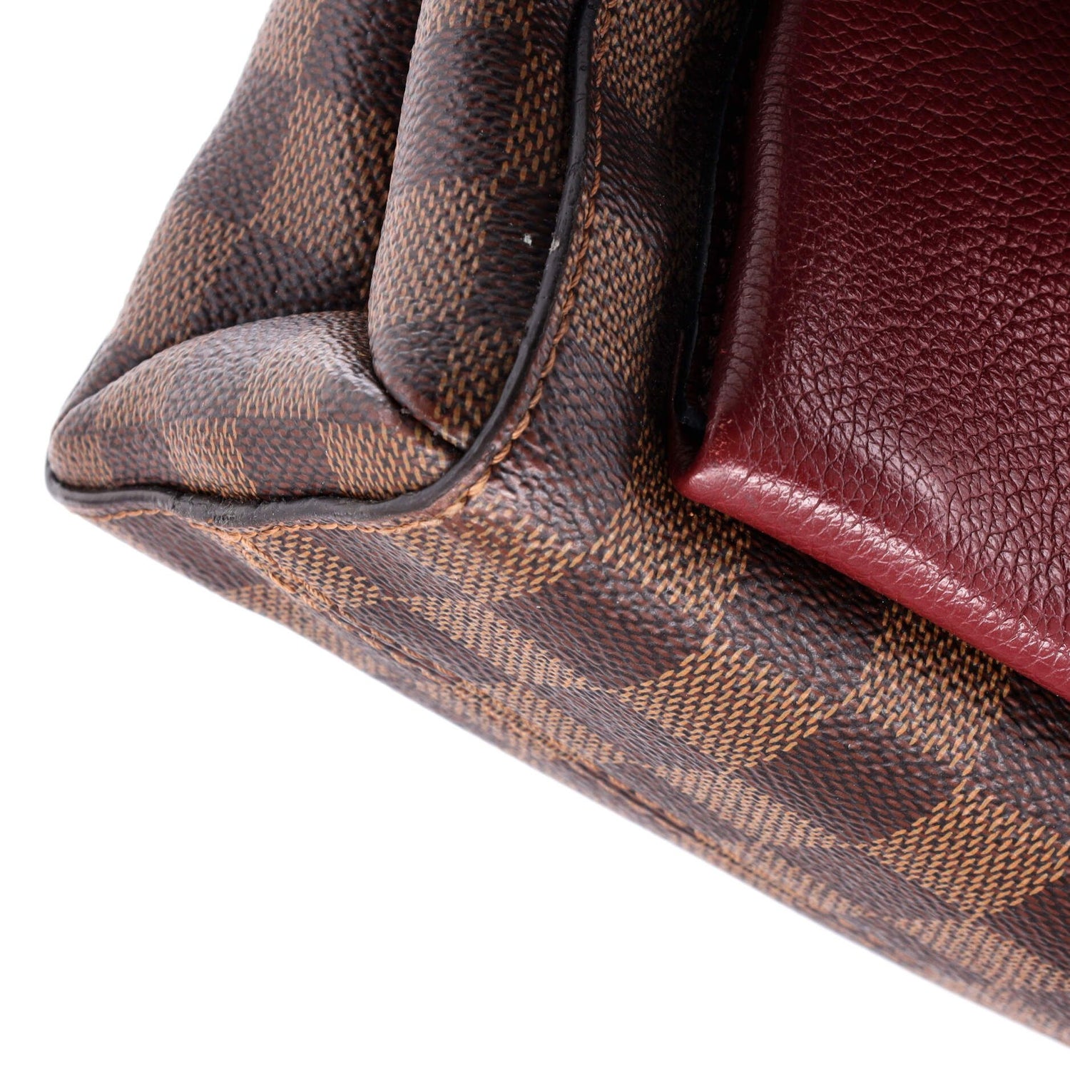 Louis Vuitton Vavin Handbag Damier With Leather Pm