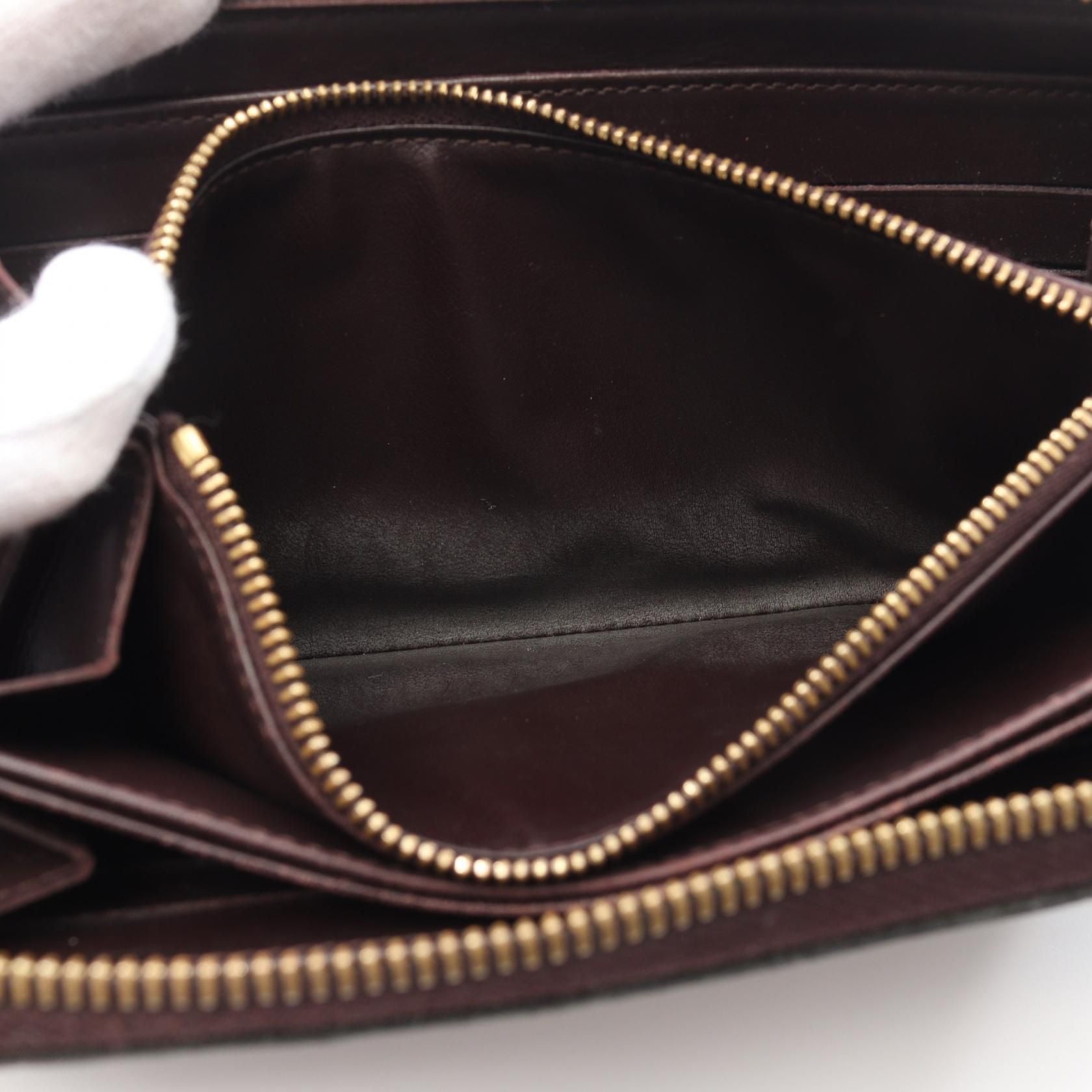 Louis Vuitton Zippy Wallet Amarrant Purple Around Long Wallet M 93522