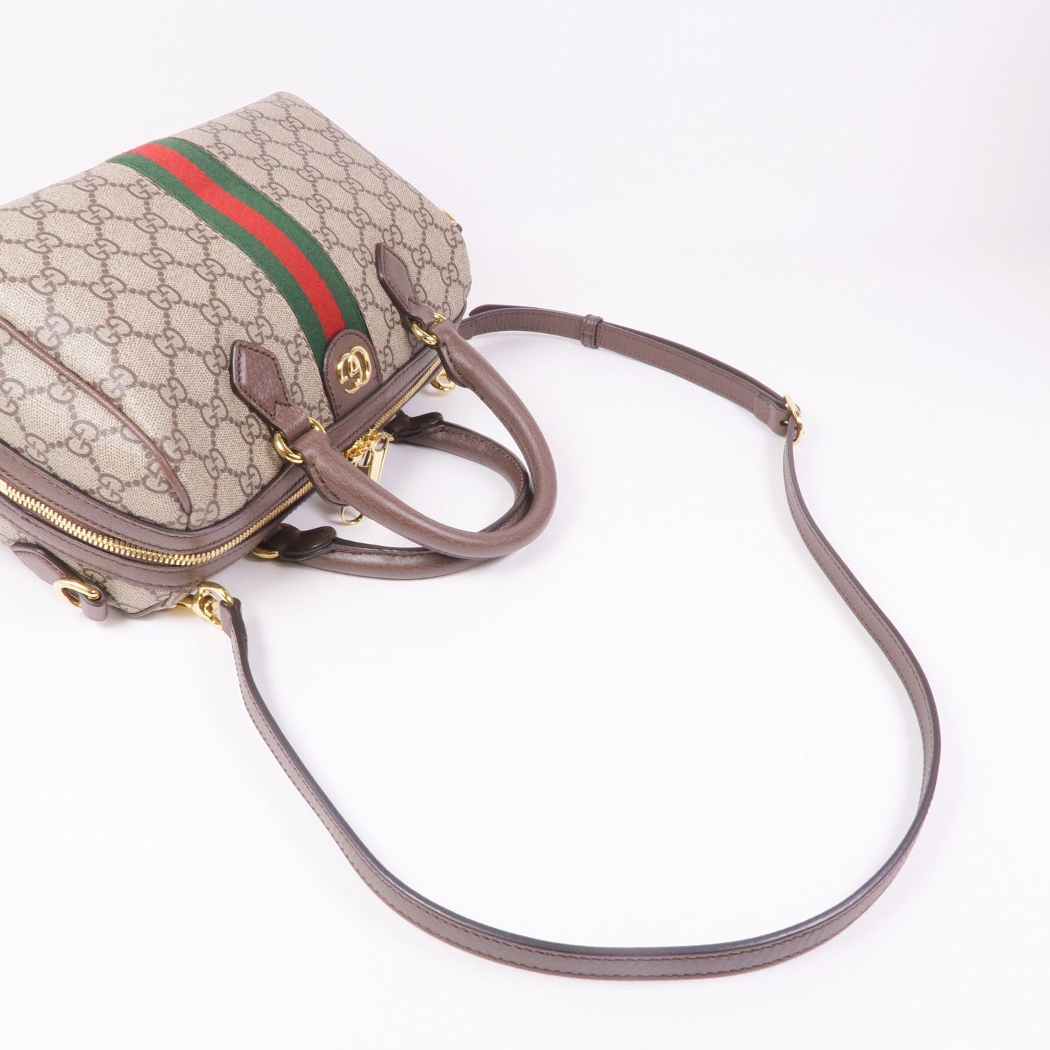 Gucci Painted Canvas Ophidia Gg Hand-turned Shoulder And Back Bag 2way Shoulder Bag Brown Pvc Coated Canvas 772061