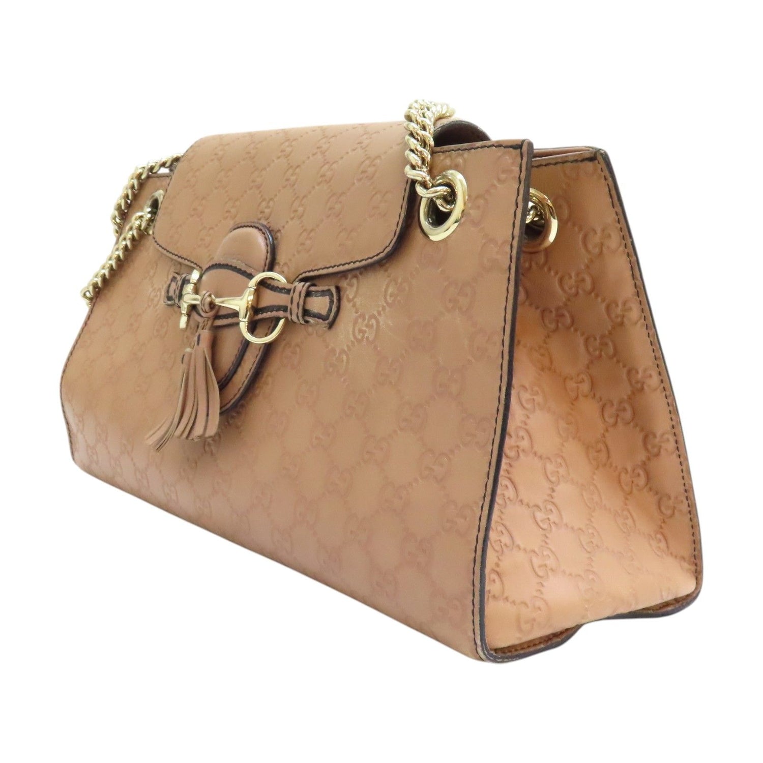 Gucci Guccissima Emily Shoulder Bag Calfskin Pink 295403
