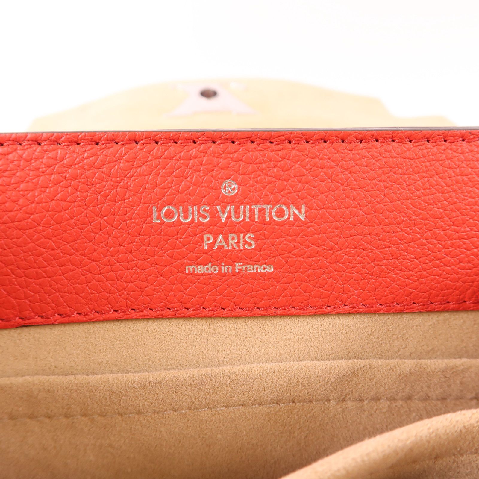Louis Vuitton Cowhide Leather Lockme Ever Bb Hand-turn Shoulder Bag White Red Black/red/white 2way Shoulder Bag M 53950