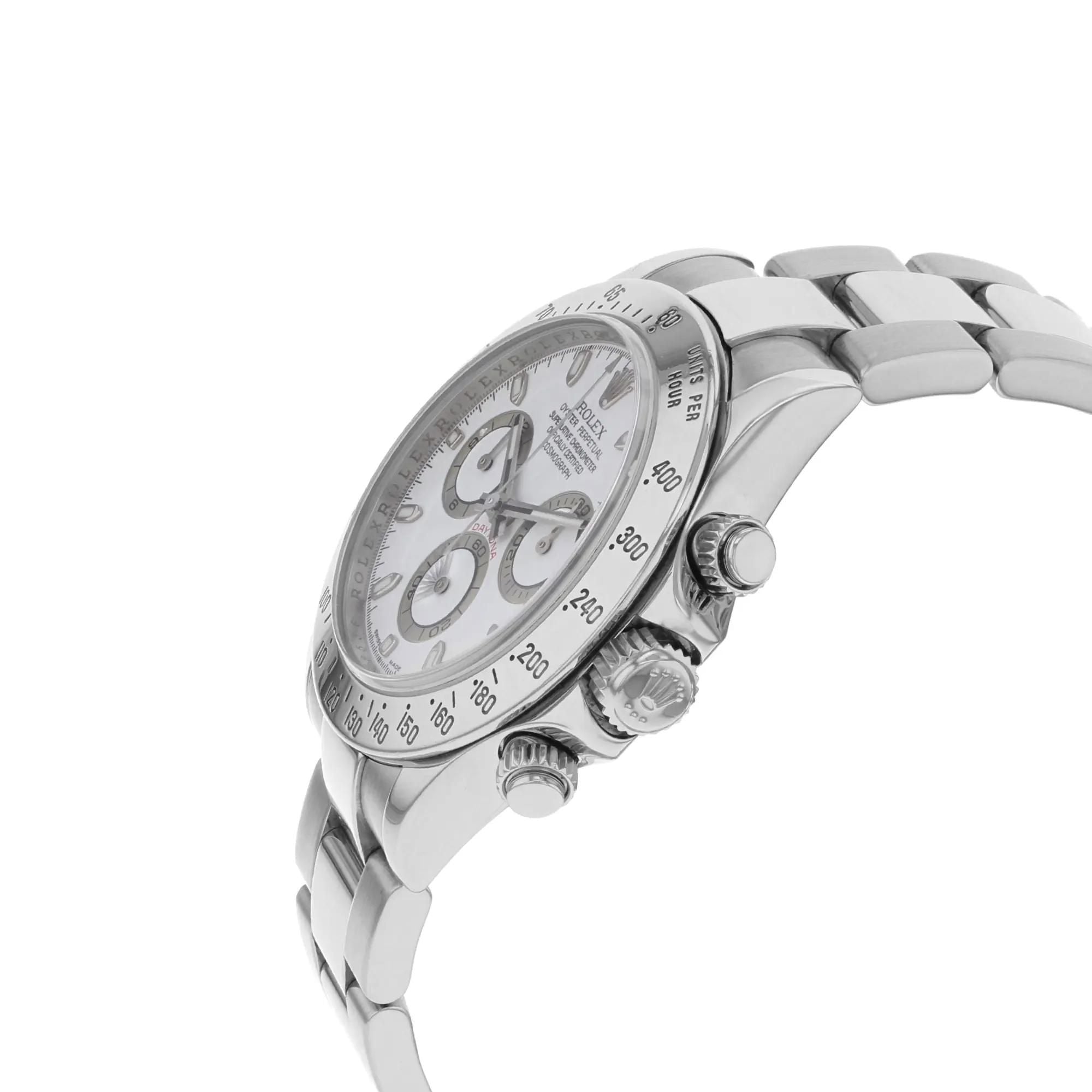 Rolex Cosmograph Daytona 40mm Steel White Dial Automatic Mens Watch 116520