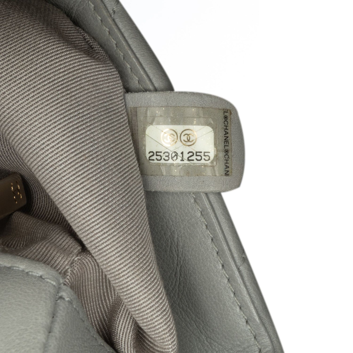 Chanel Mini Rectangular Chevron Lambskin Chain Around Flap Gray