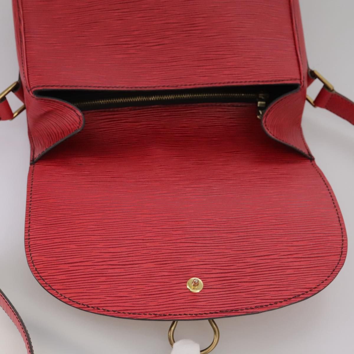 Louis Vuitton Epi Saint Cloud Gm Shoulder Bag Red M 52197 Lv Auth