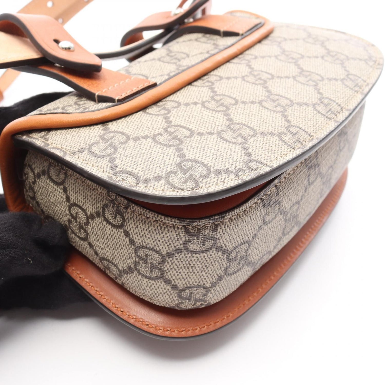 Gucci Bamboo 1947 Mini Belt Bag In Gg Supreme Waist Bag Body Bag Beige Brown Pvc Coated Canvas 681137