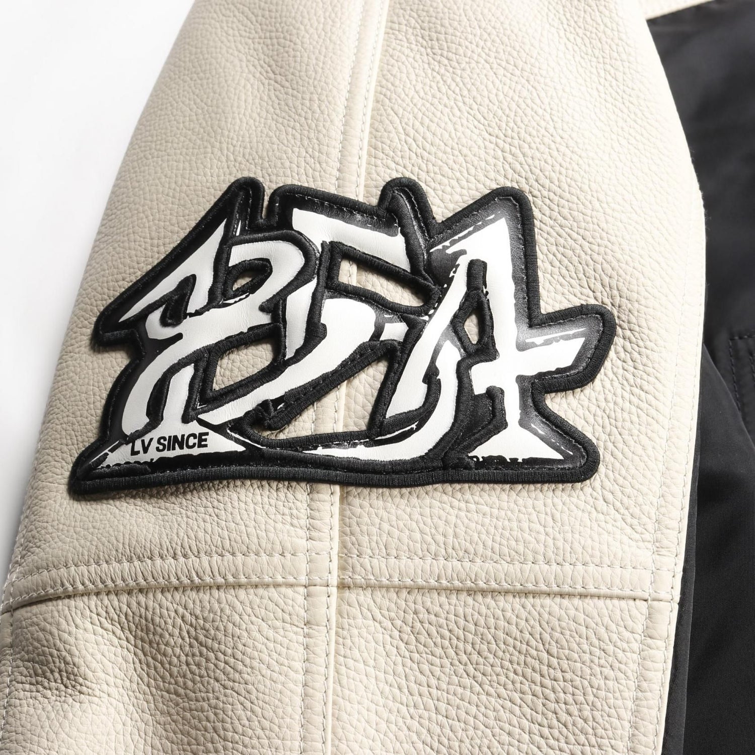 Louis Vuitton Leather And Nylon Blouson With Signature Logo Black Beige Stajan Rm 241m Bqv Hql 02e