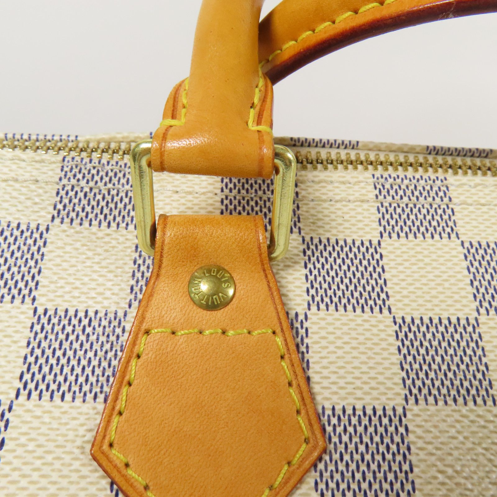 Louis Vuitton Speedy 30 Gold Handmade Bag White Handbag