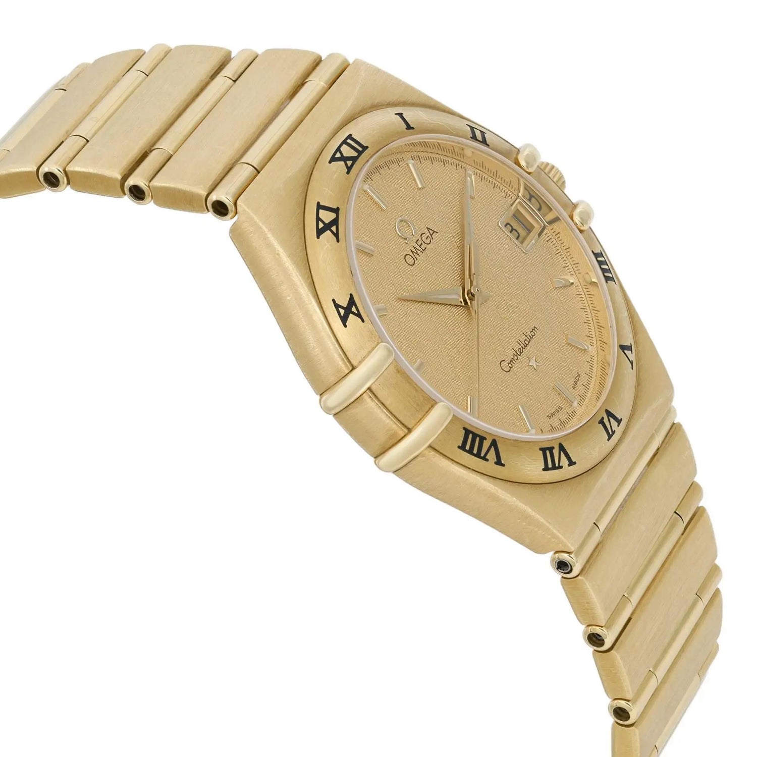 Omega Constellation 18K Yellow Gold Champagne Dial Unisex Watch 1112.10.00