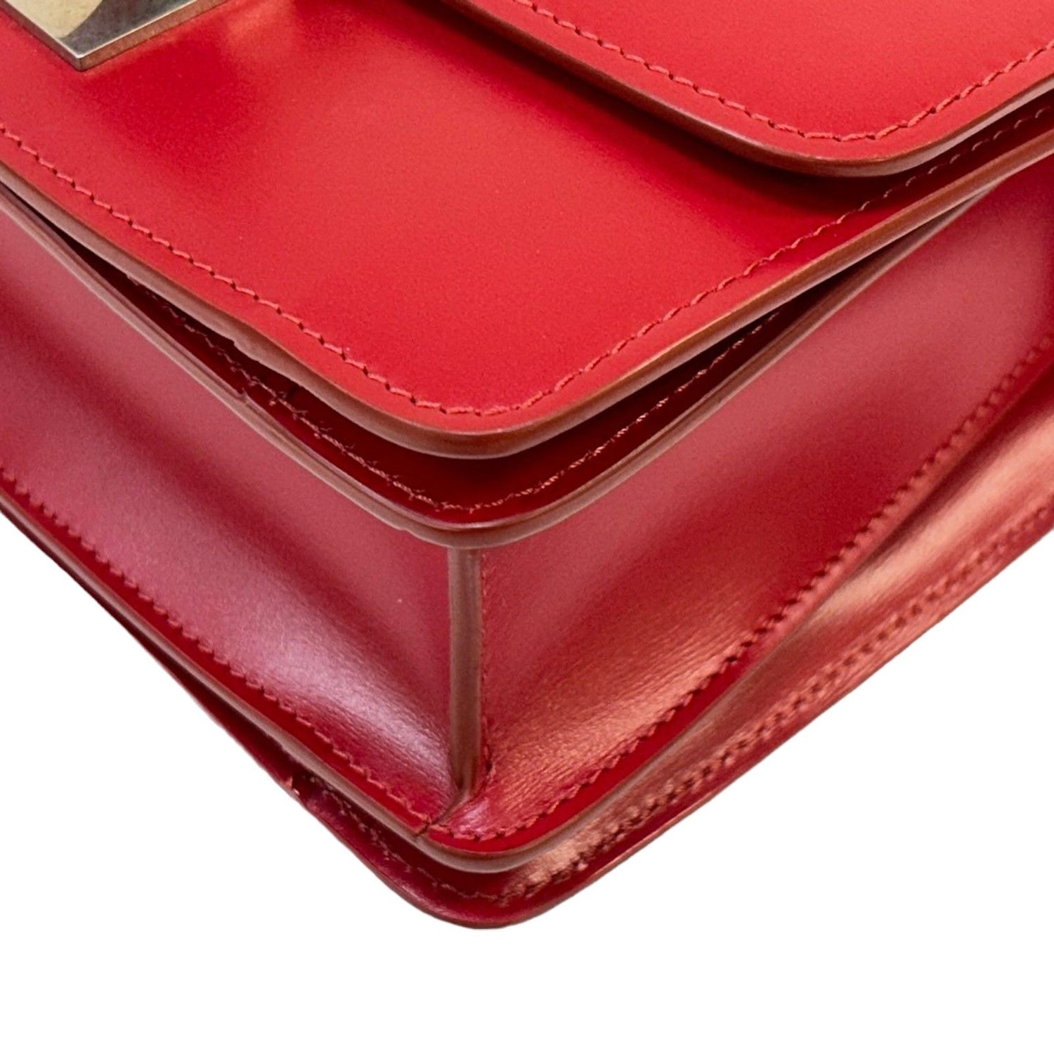Celine Small Classic Shoulder Bag Red Box Calfskin