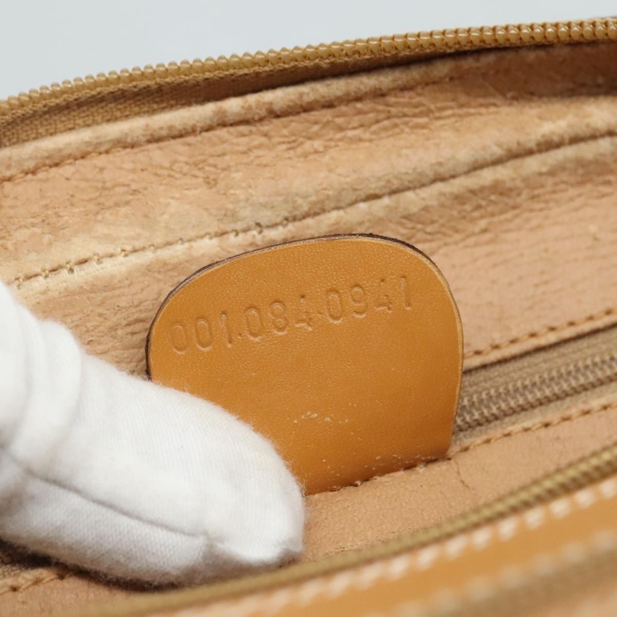 Gucci Micro Gg Supreme Shoulder Bag Pvc Beige Auth