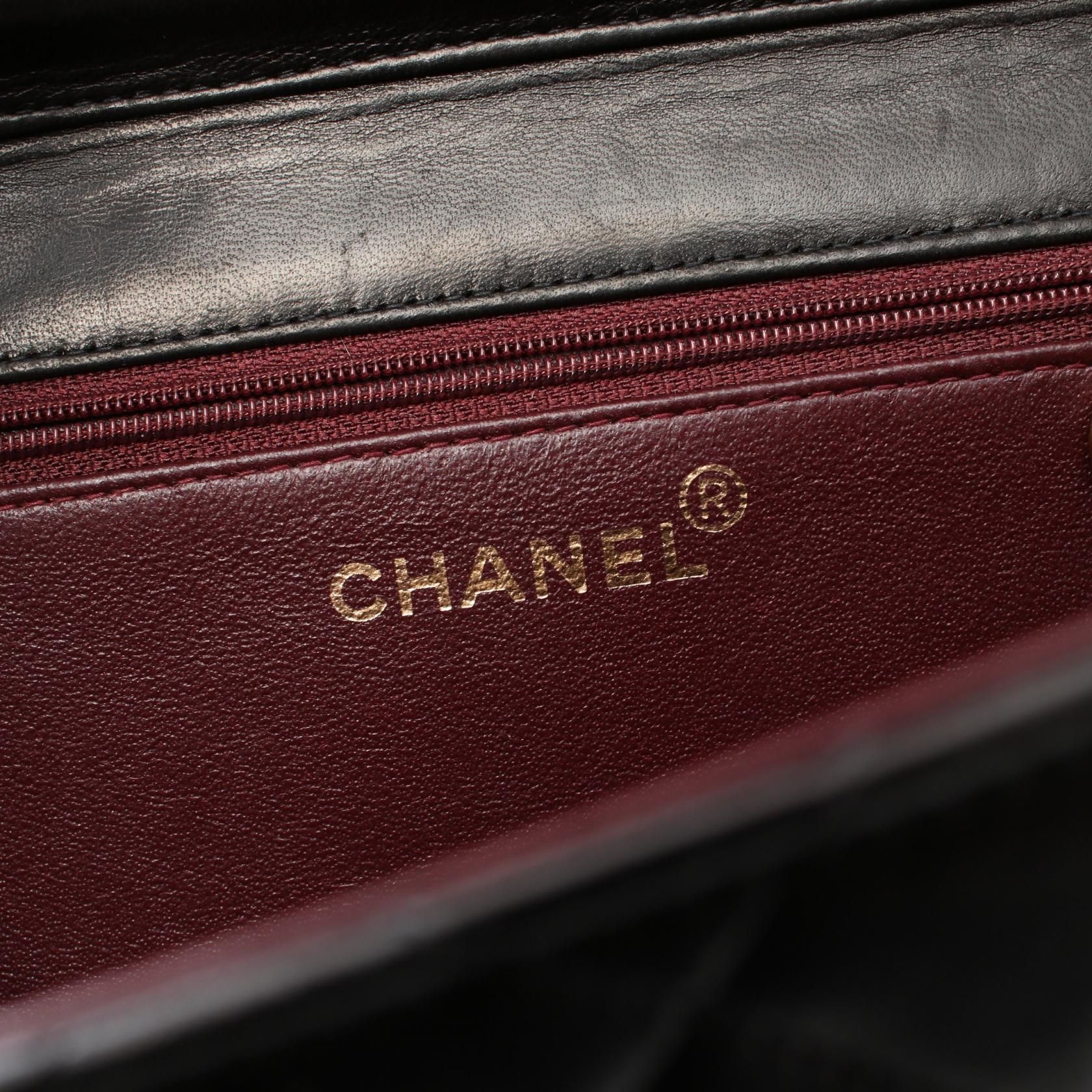 Chanel Lambskin Quilted Medium Single Flap Black