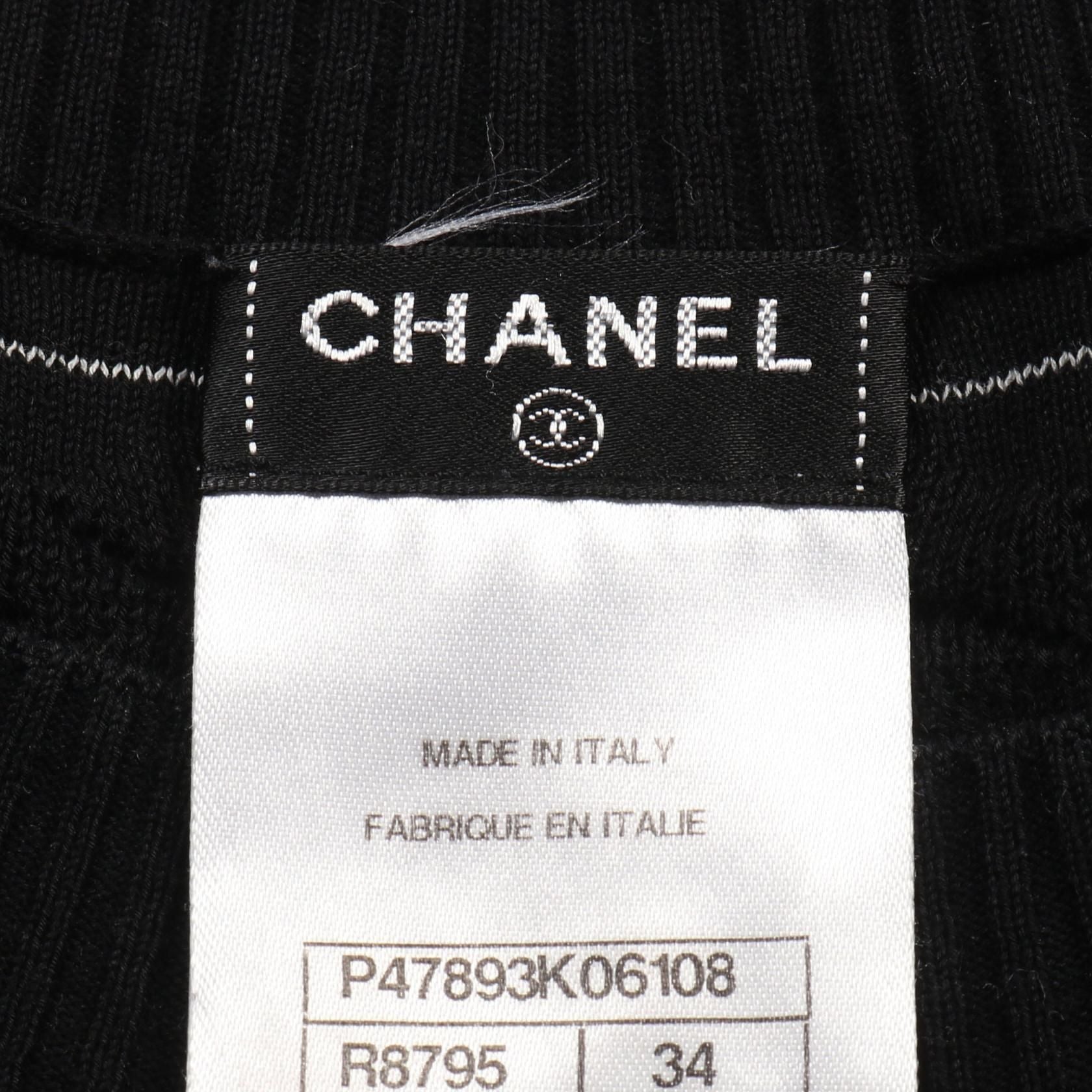 Chanel Black Knit Cotton P 47893k 06108