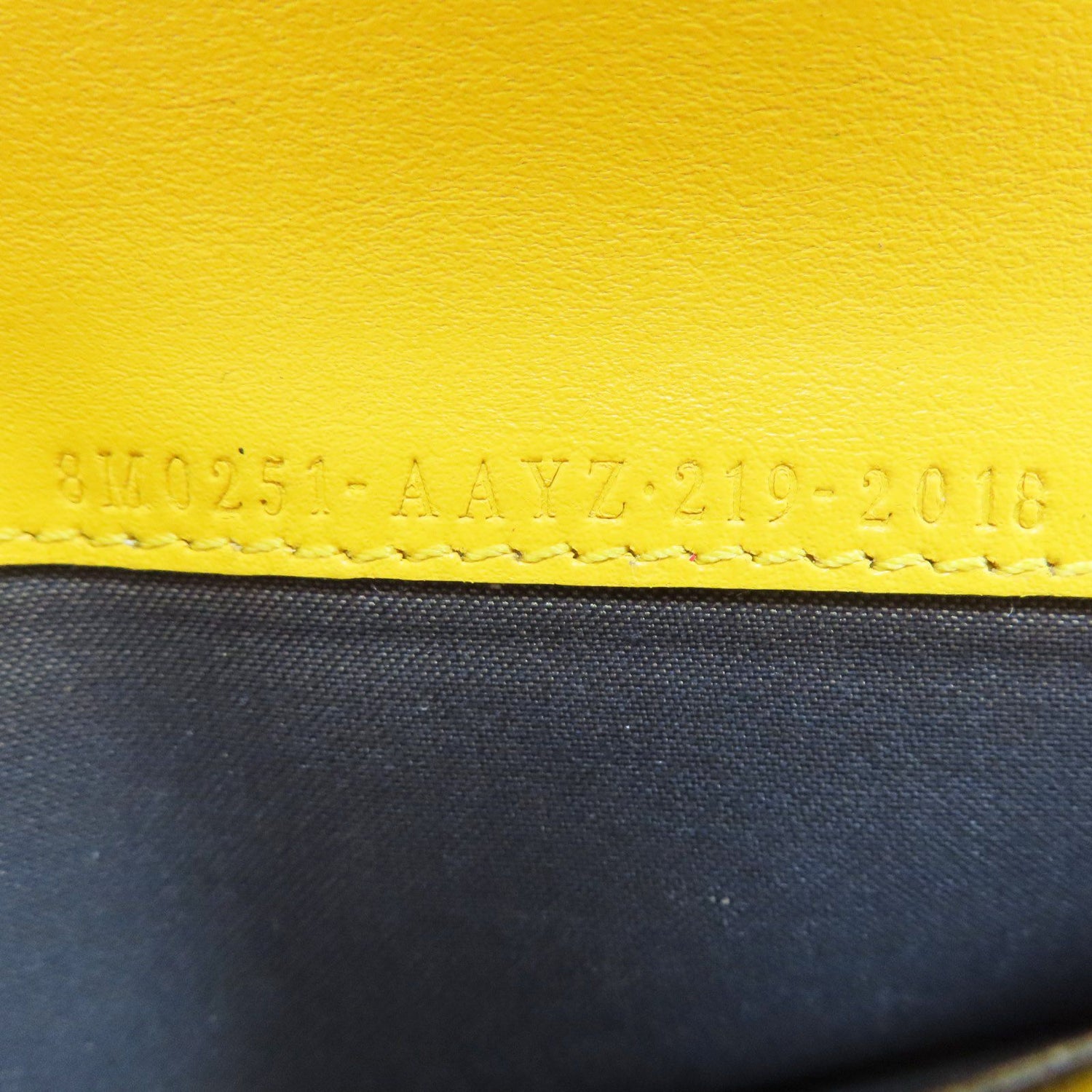Fendi Logo Long Wallet Calfskin Yellow