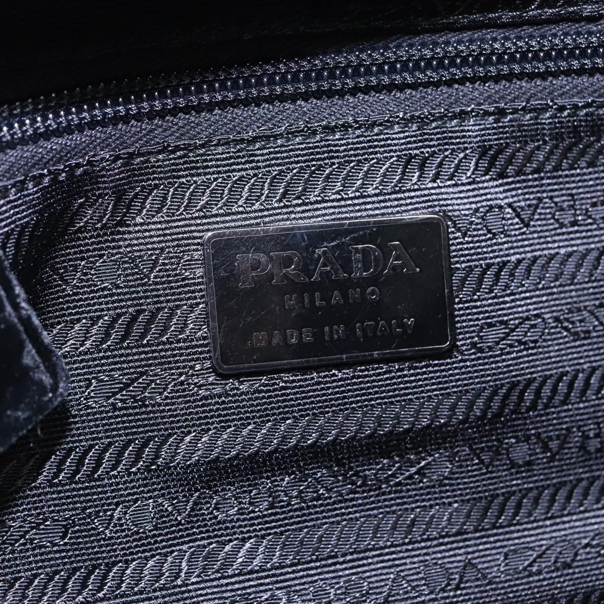 Prada Shoulder Bag Velor Black Auth