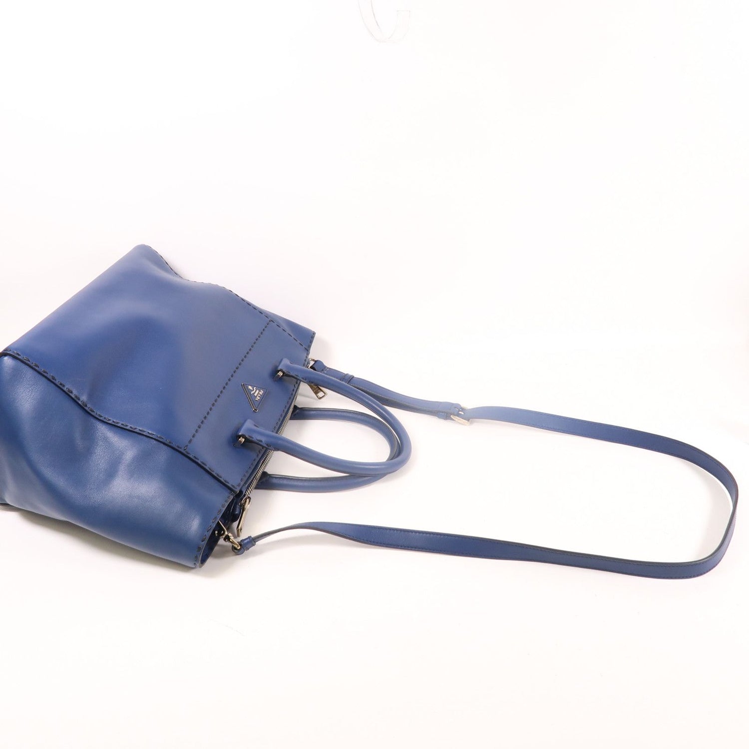 Prada Cowhide Leather 2Way Shoulder Bag 2way Shoulder Bag Blue Calfskin (cowhide) Bn 2857