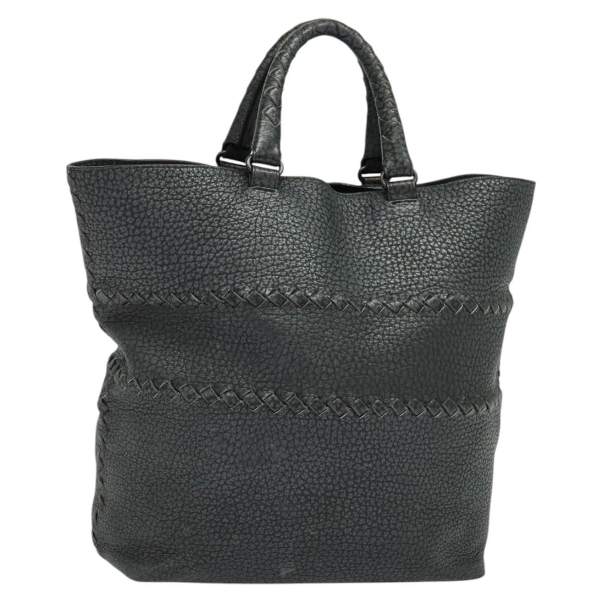 Bottega Veneta Tote Bag Leather Gray 222336 Auth