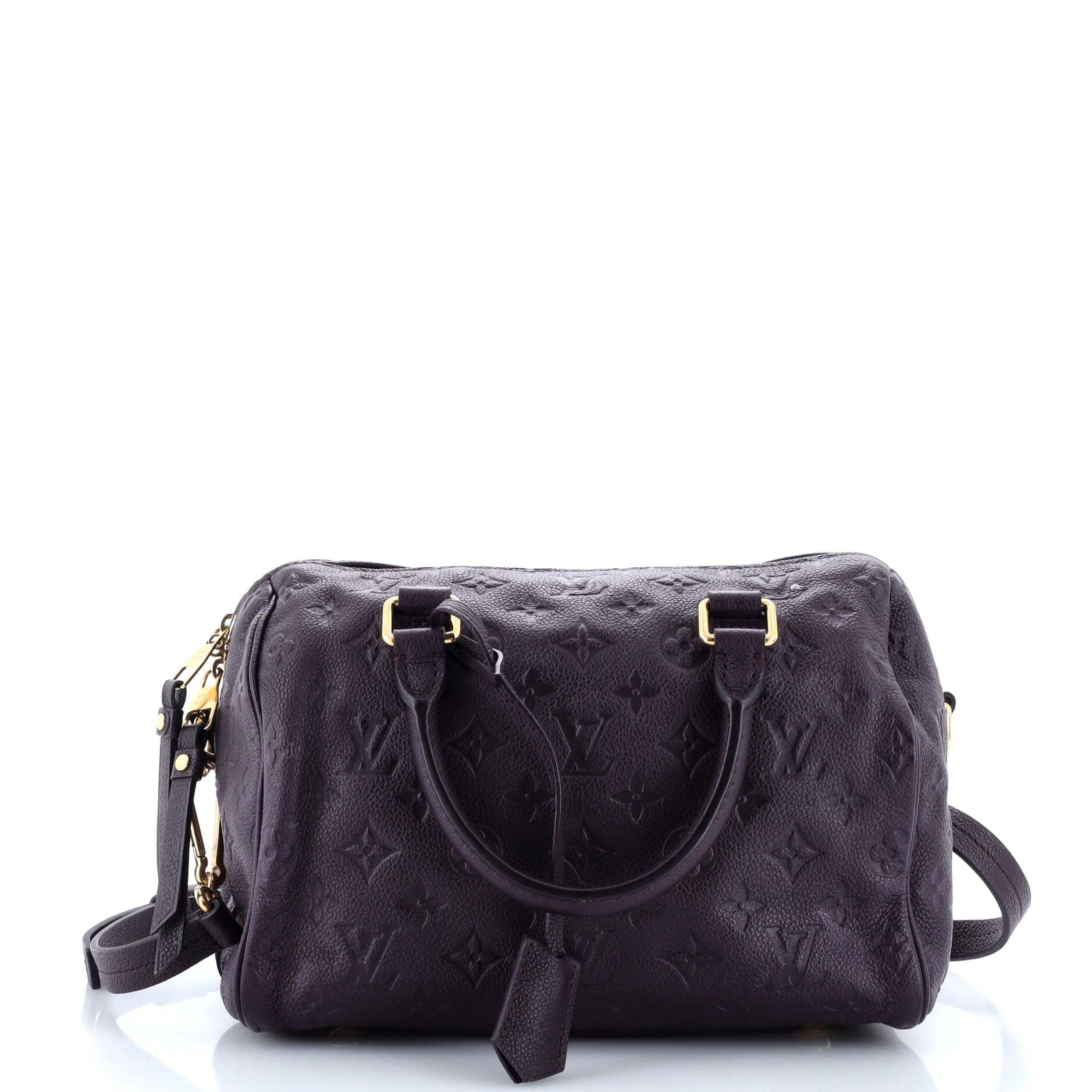 Louis Vuitton Speedy Bandouliere Bag Monogram Empreinte Leather 25