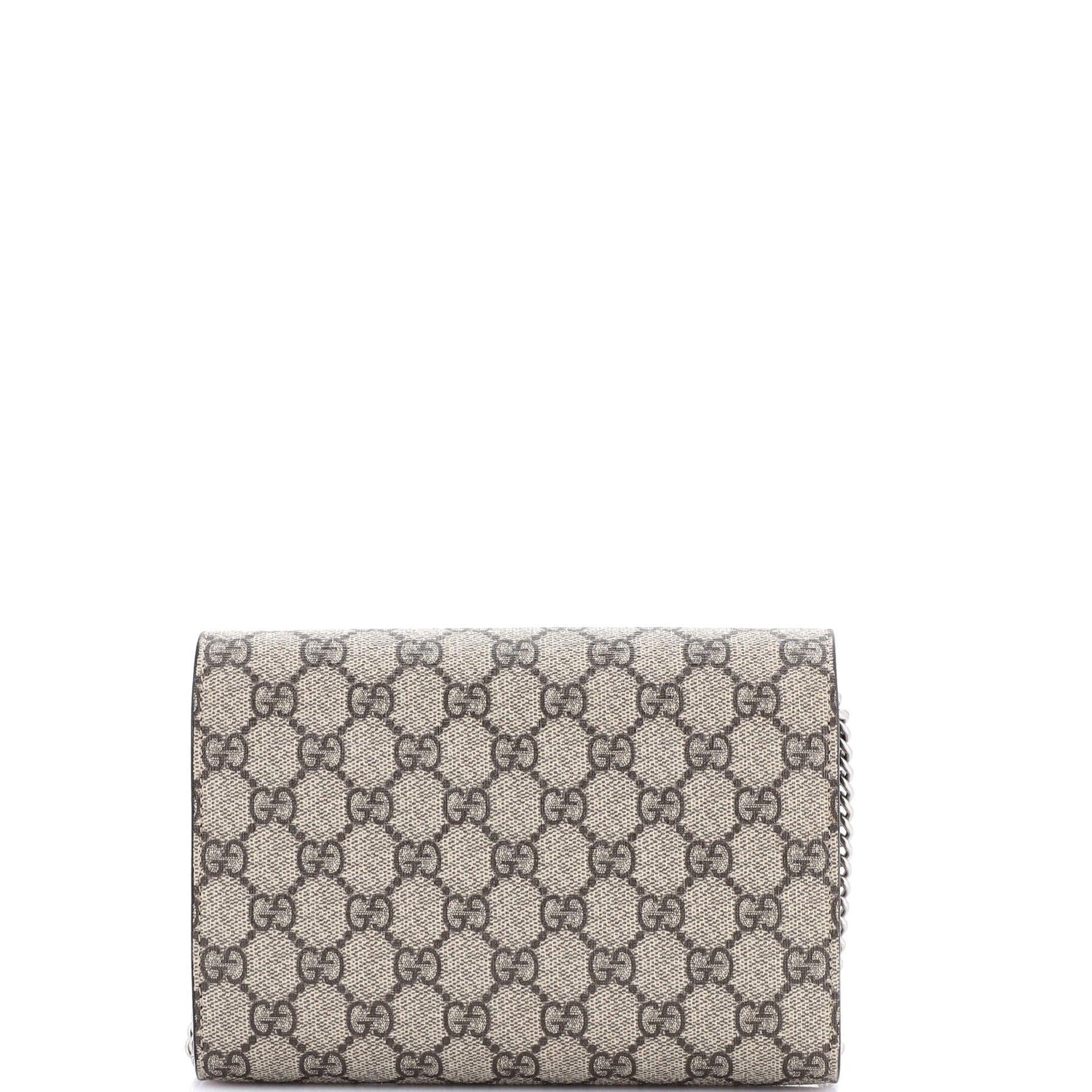 Gucci Dionysus Chain Wallet Gg Coated Canvas Small