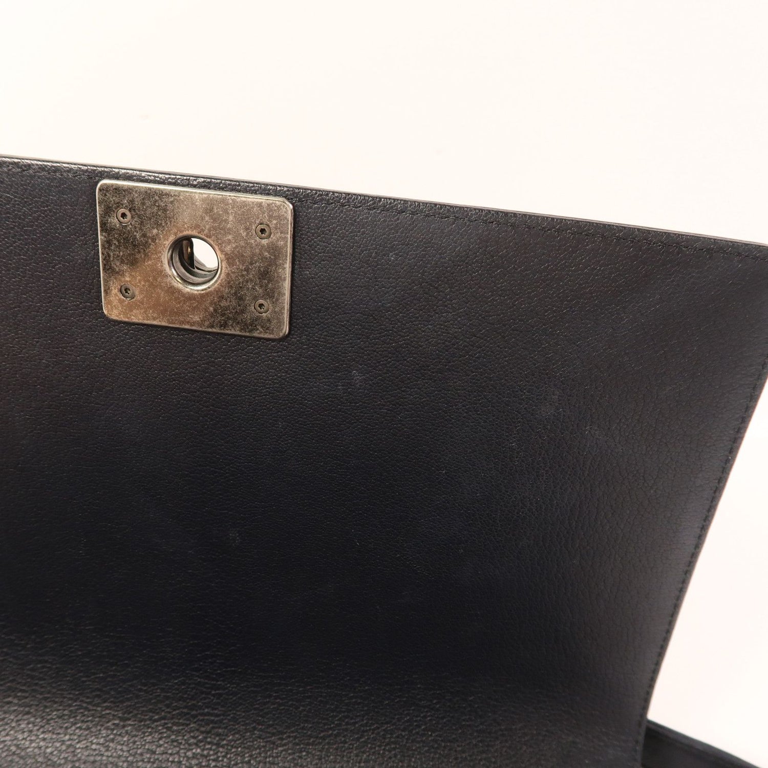 Chanel Black Cowhide Leather Crossbody Back Bag Calfskin (cowhide) Boy 28