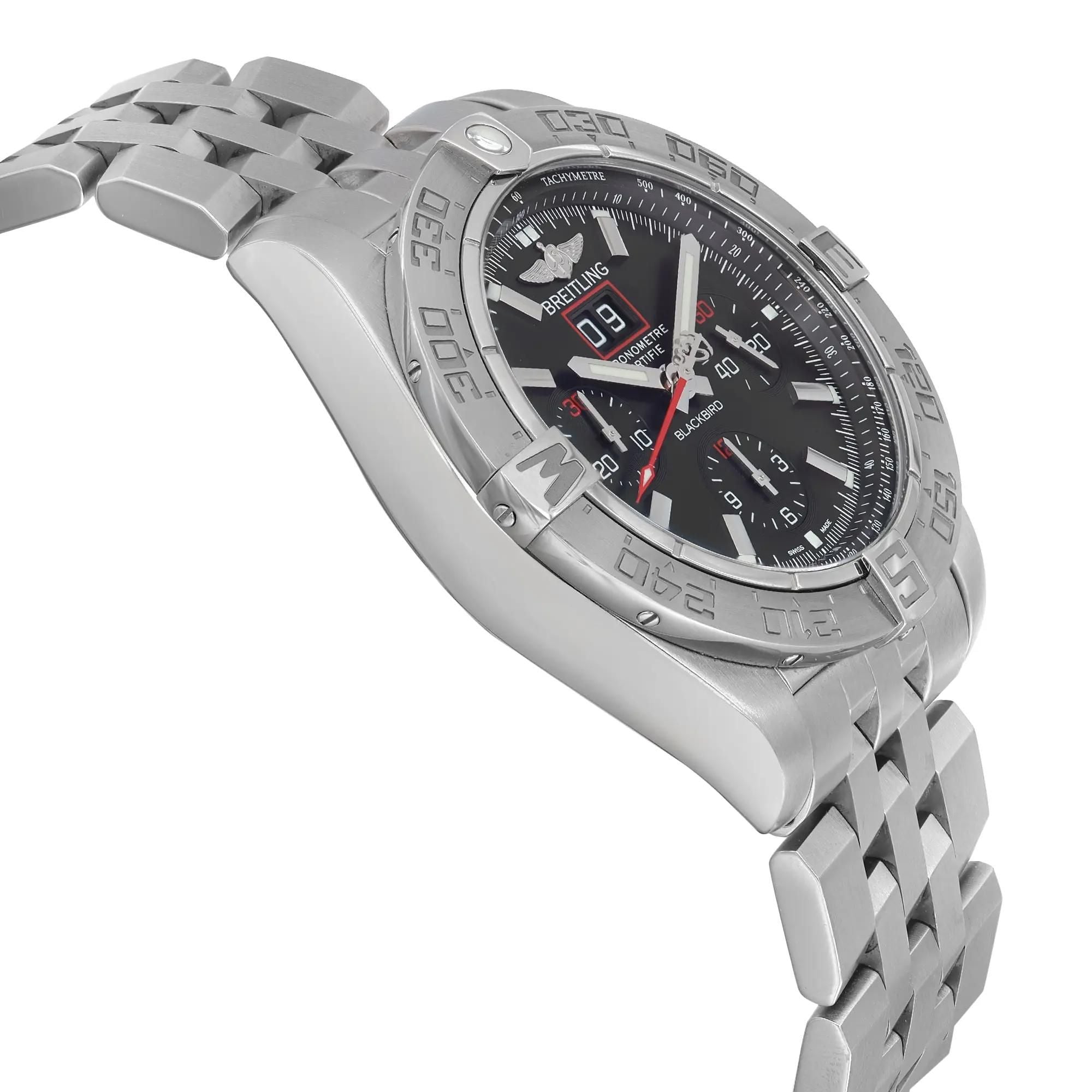 Breitling Chronomat Blackbird Steel Black Dial Automatic Watch A4436010/BB71SS