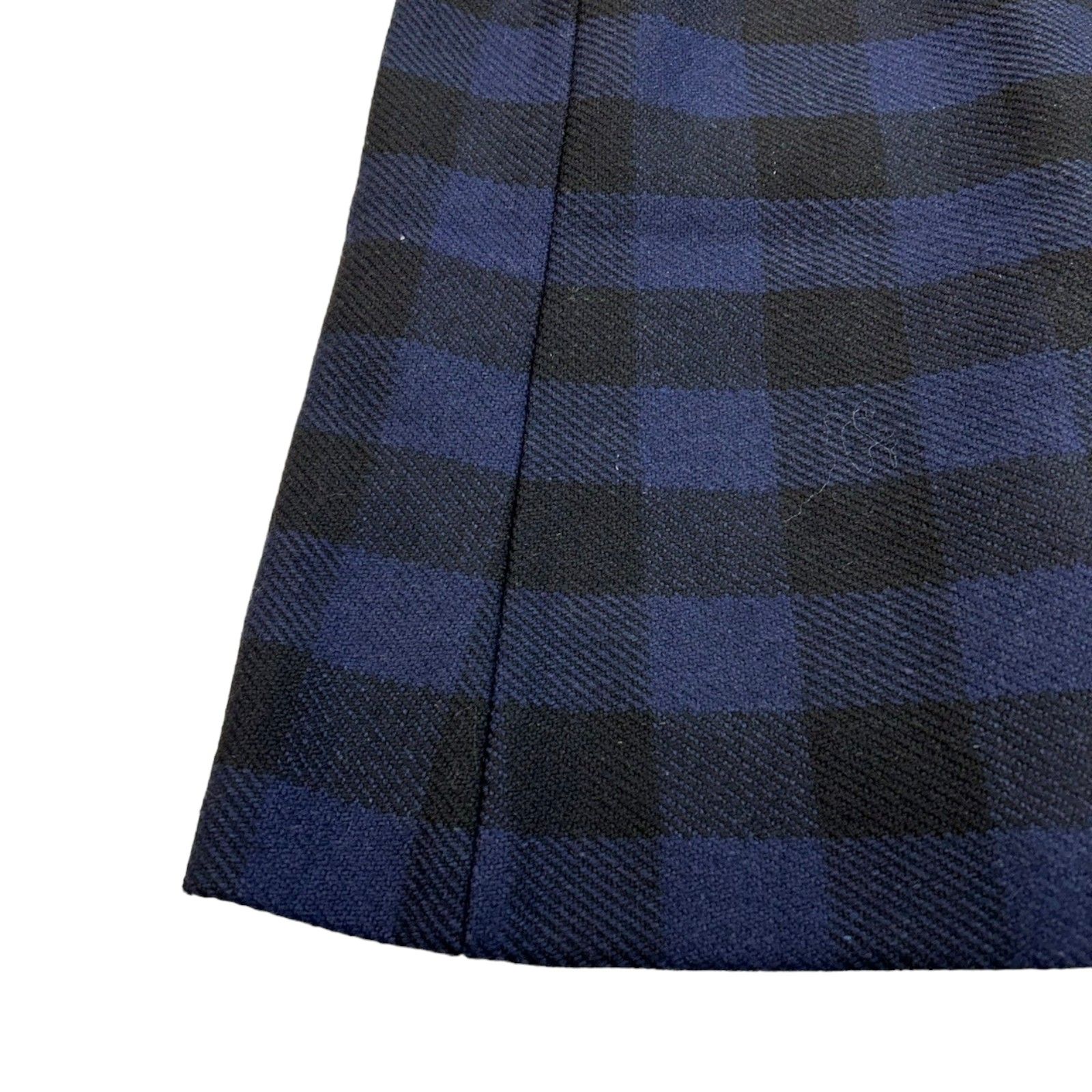 Dior Check One Peice Dress Wool Blue 34