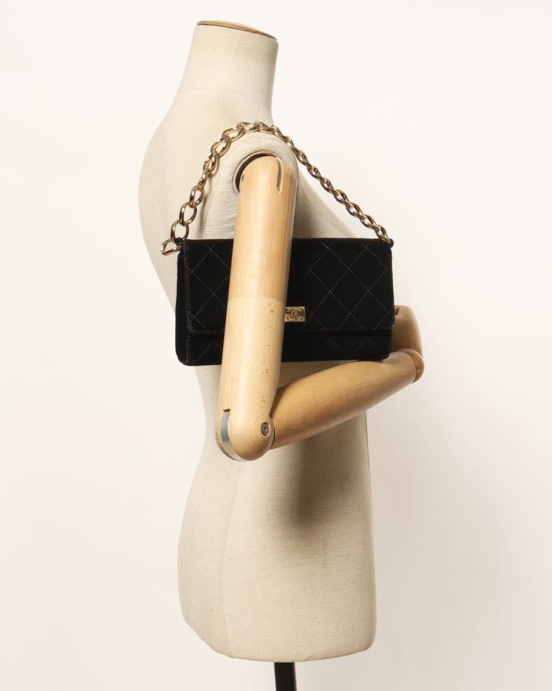 Chanel CC Velour Chain Bag