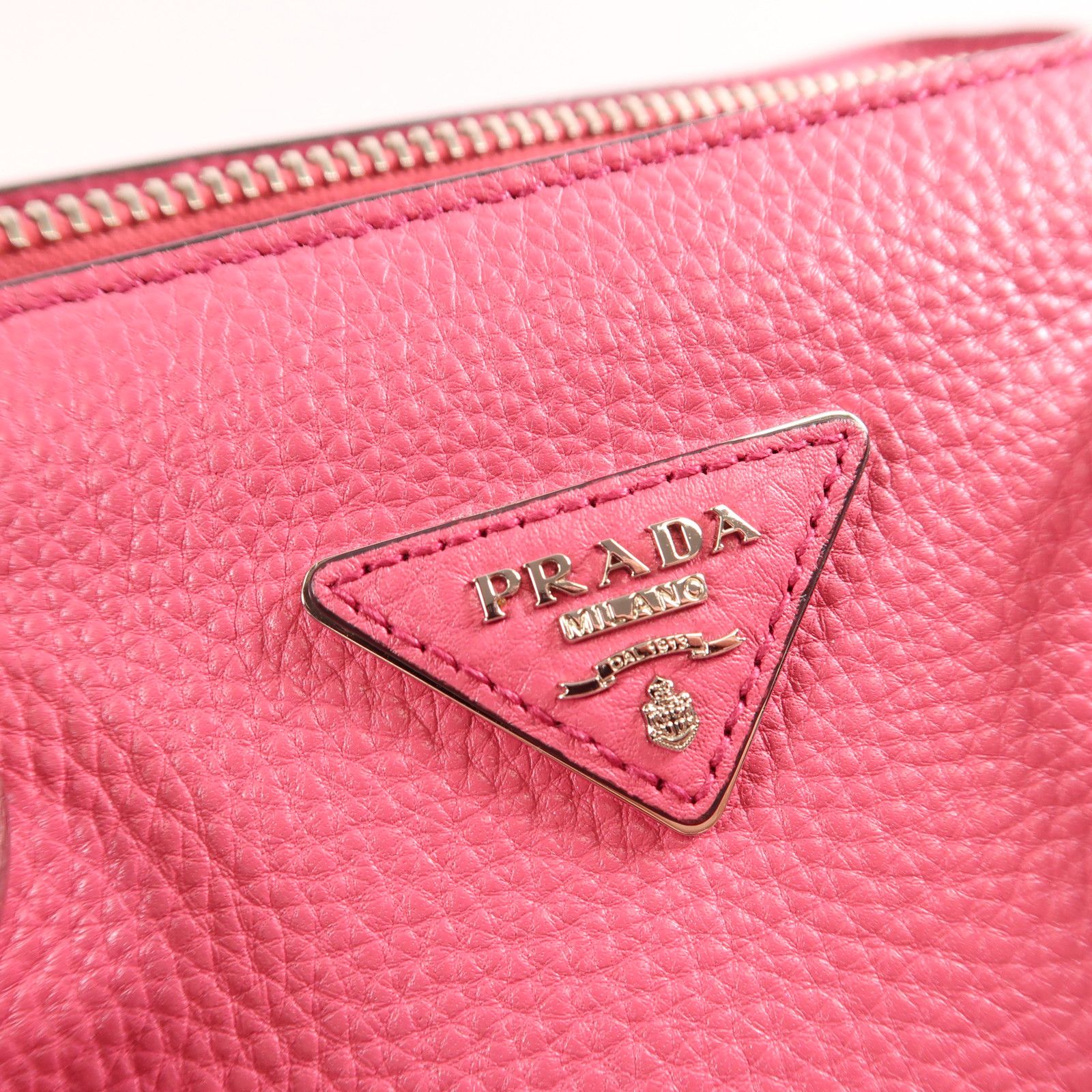 Prada Cowhide Leather Shoulder Bag 2way Shoulder Bag Pink Calfskin (cowhide) Bn 2853