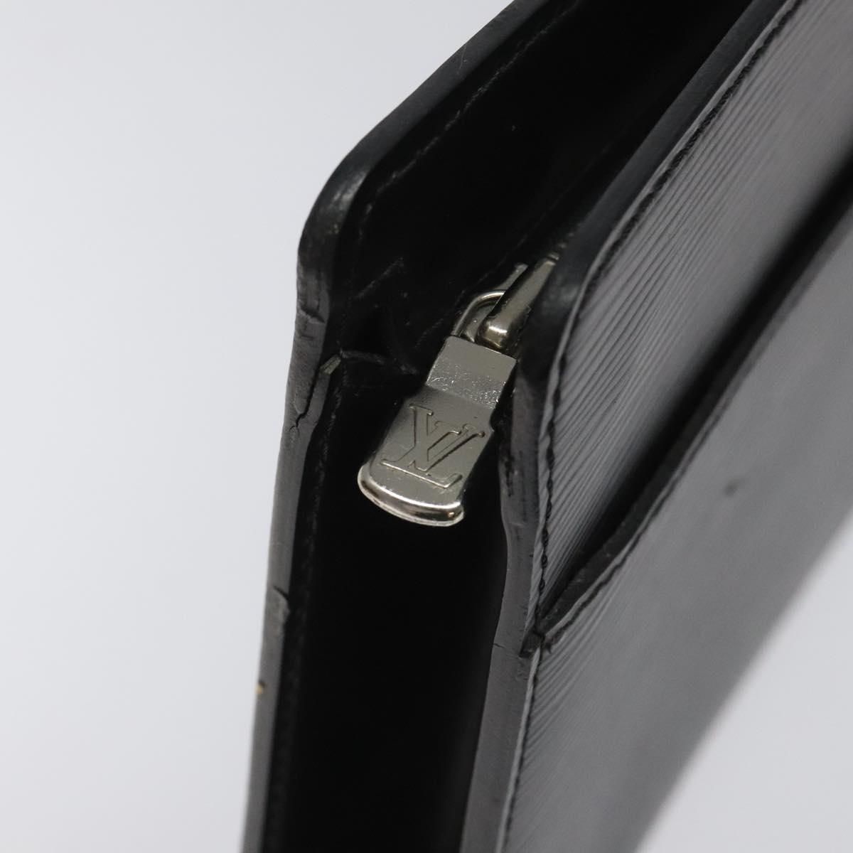 Louis Vuitton Epi Pochette Homme Clutch Bag Black Noir M 52522 Lv Auth