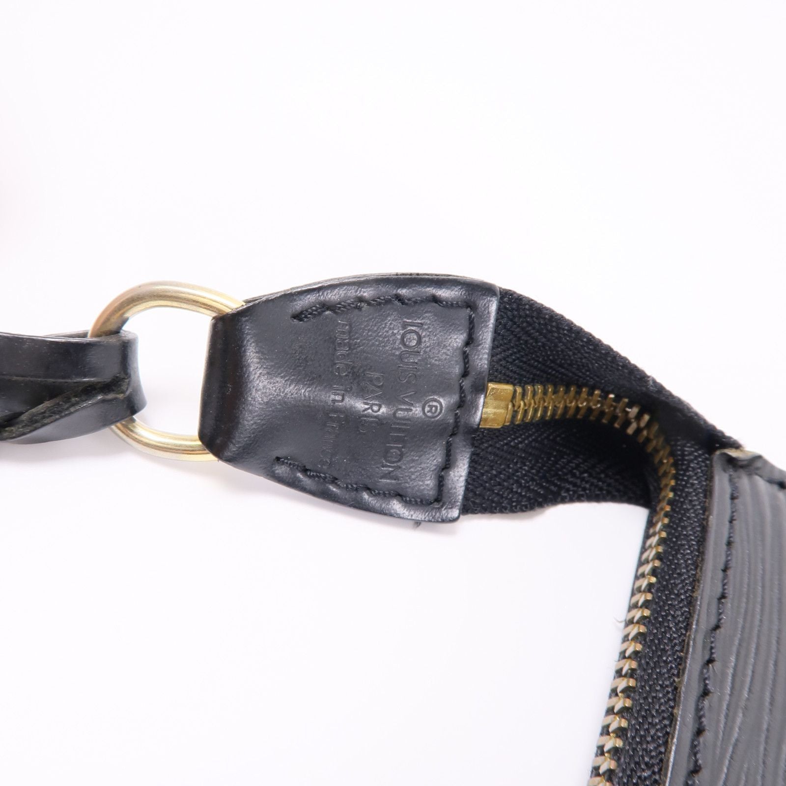 Louis Vuitton Epi Pochette Accessoires Pouch Gold Handmade Bag Black Black Handbag M 5294