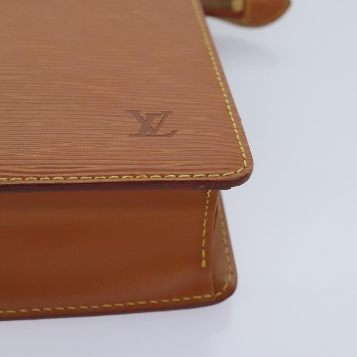 Louis Vuitton Epi Pochette Homme Clutch Bag Brown Zipangu Gold M 52528 Auth