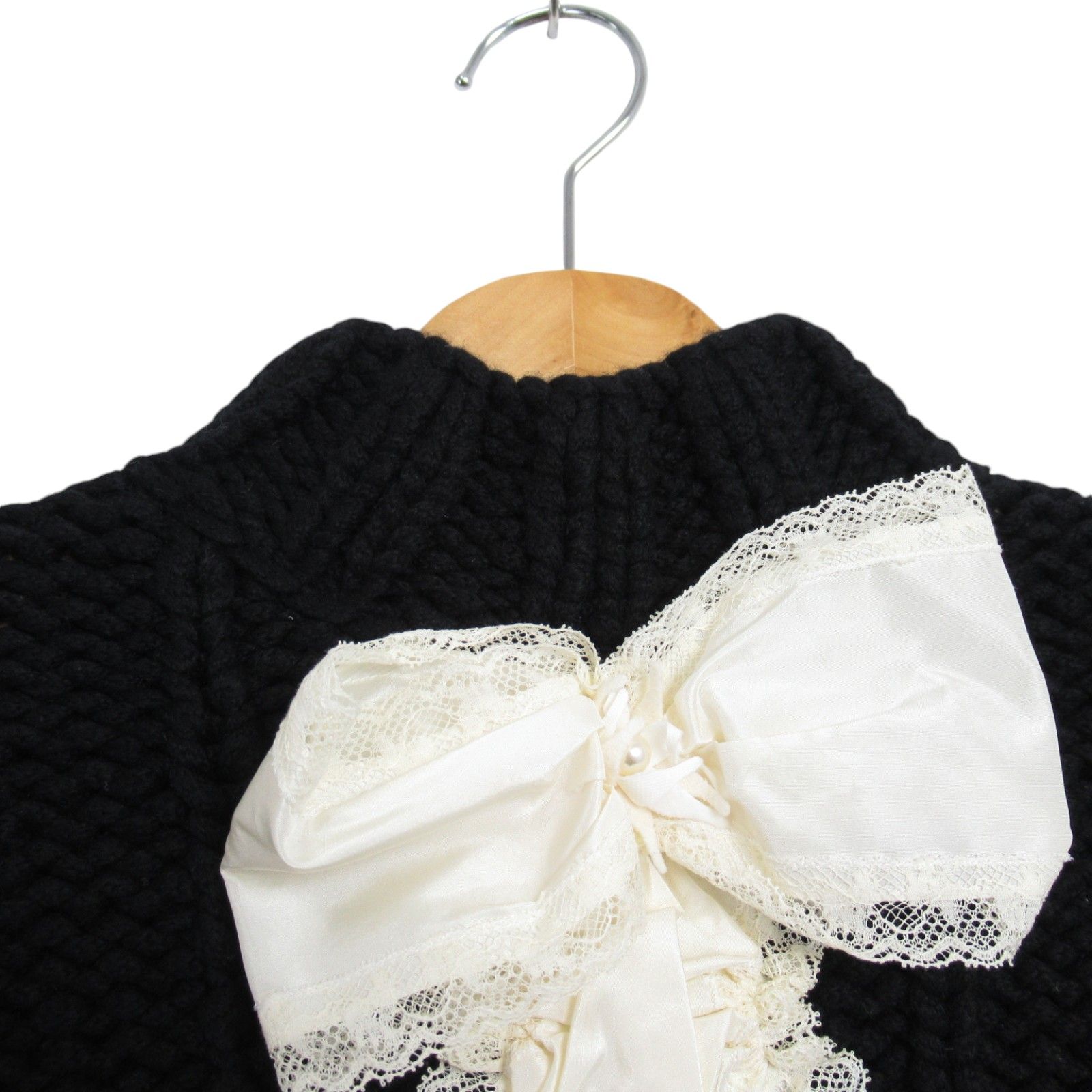 Chanel Cashmere Sweater Knitwear Black Jewel Edelweiss 36
