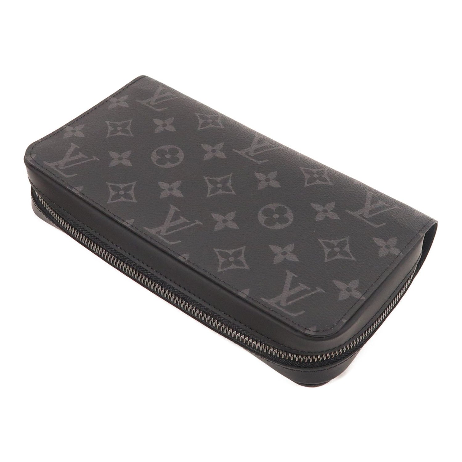 Louis Vuitton Monogram Eclipse Zippy Xl Wallet Changzhenbao Black Around Long Wallet M 61698